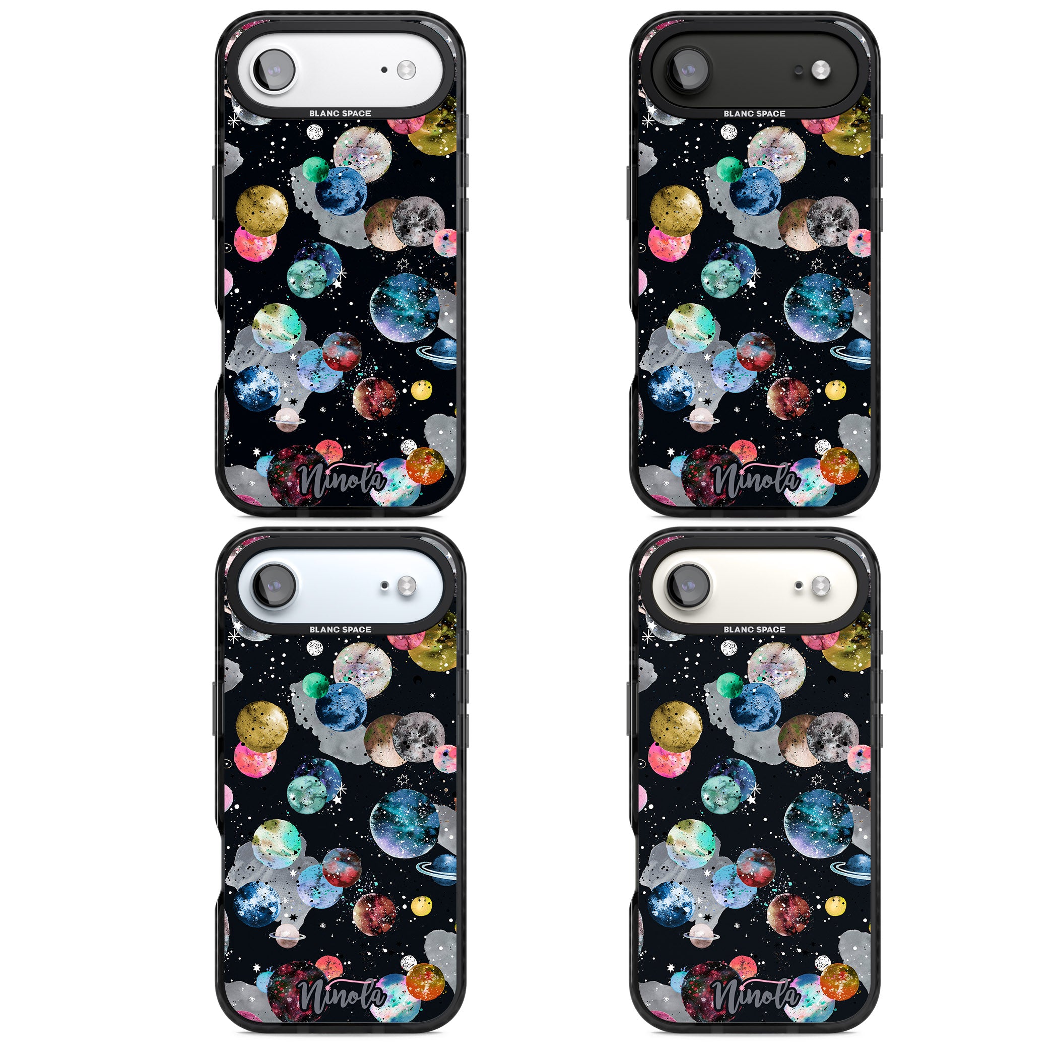 Cosmic Galaxy iPhone 17 Air Impact Black Phone Case APT Impact Protection