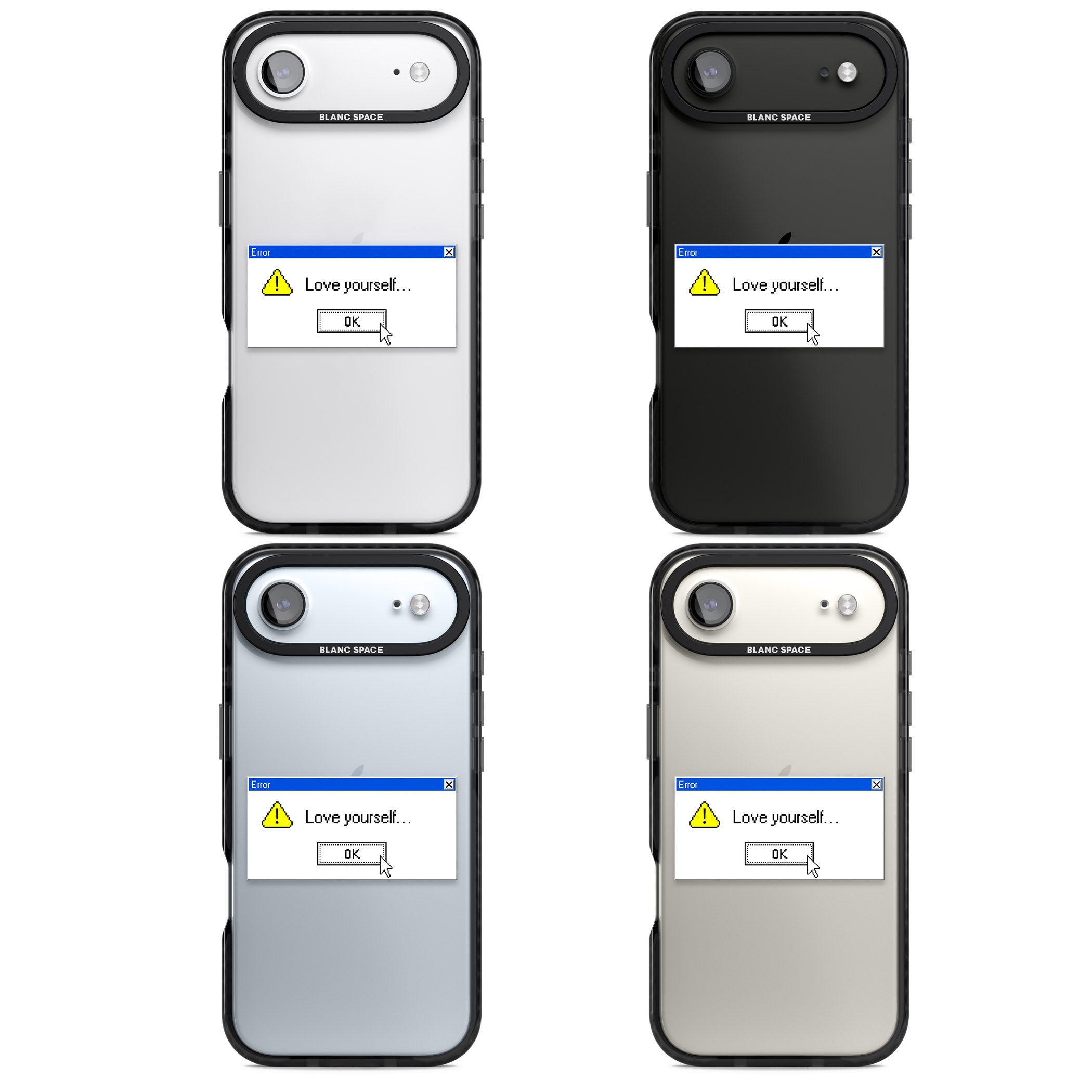 Love Yourself Exe iPhone 17 Air Impact Black Phone Case APT Impact Protection