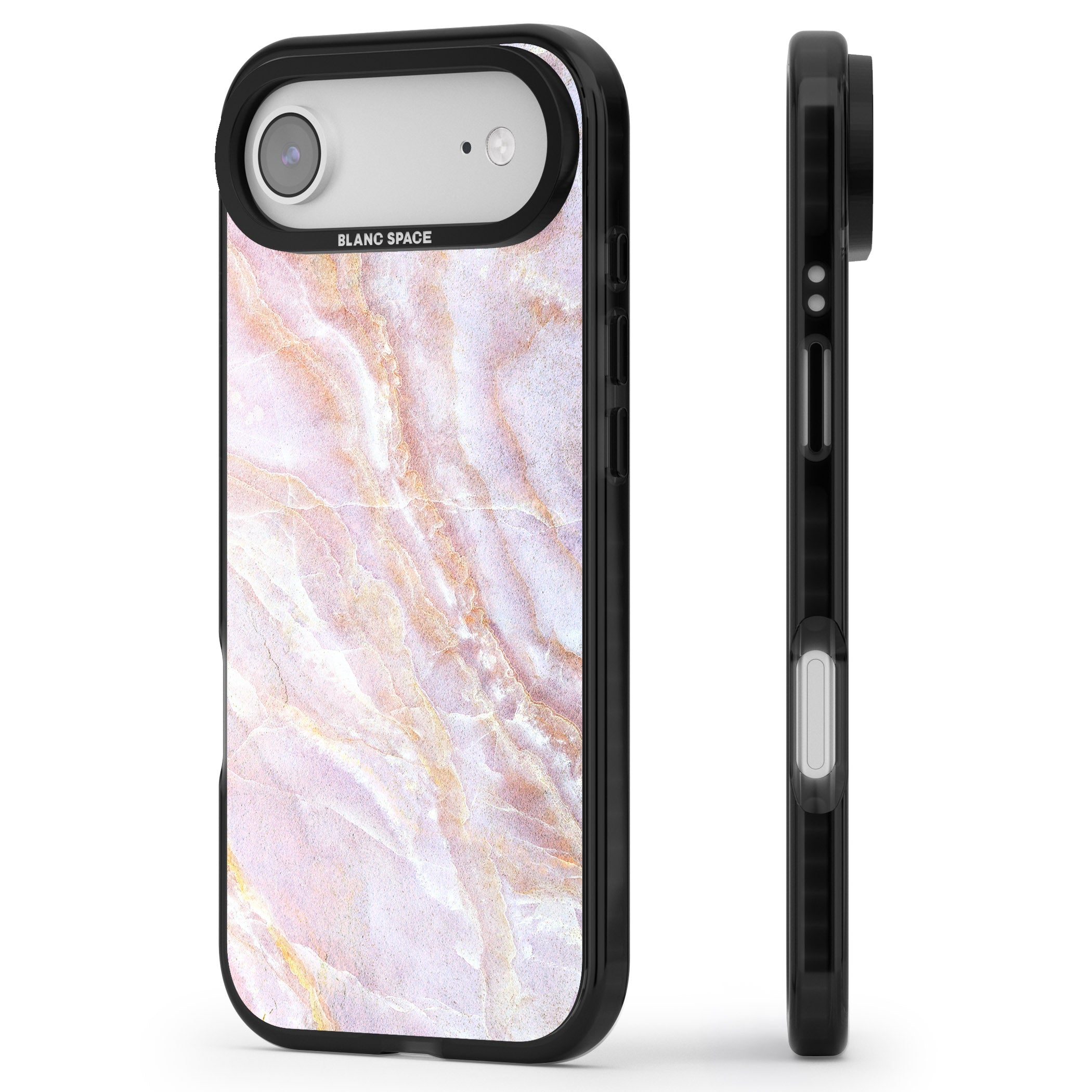 Soft Onyx Blush iPhone 17 Air Impact Black Phone Case Side Profile
