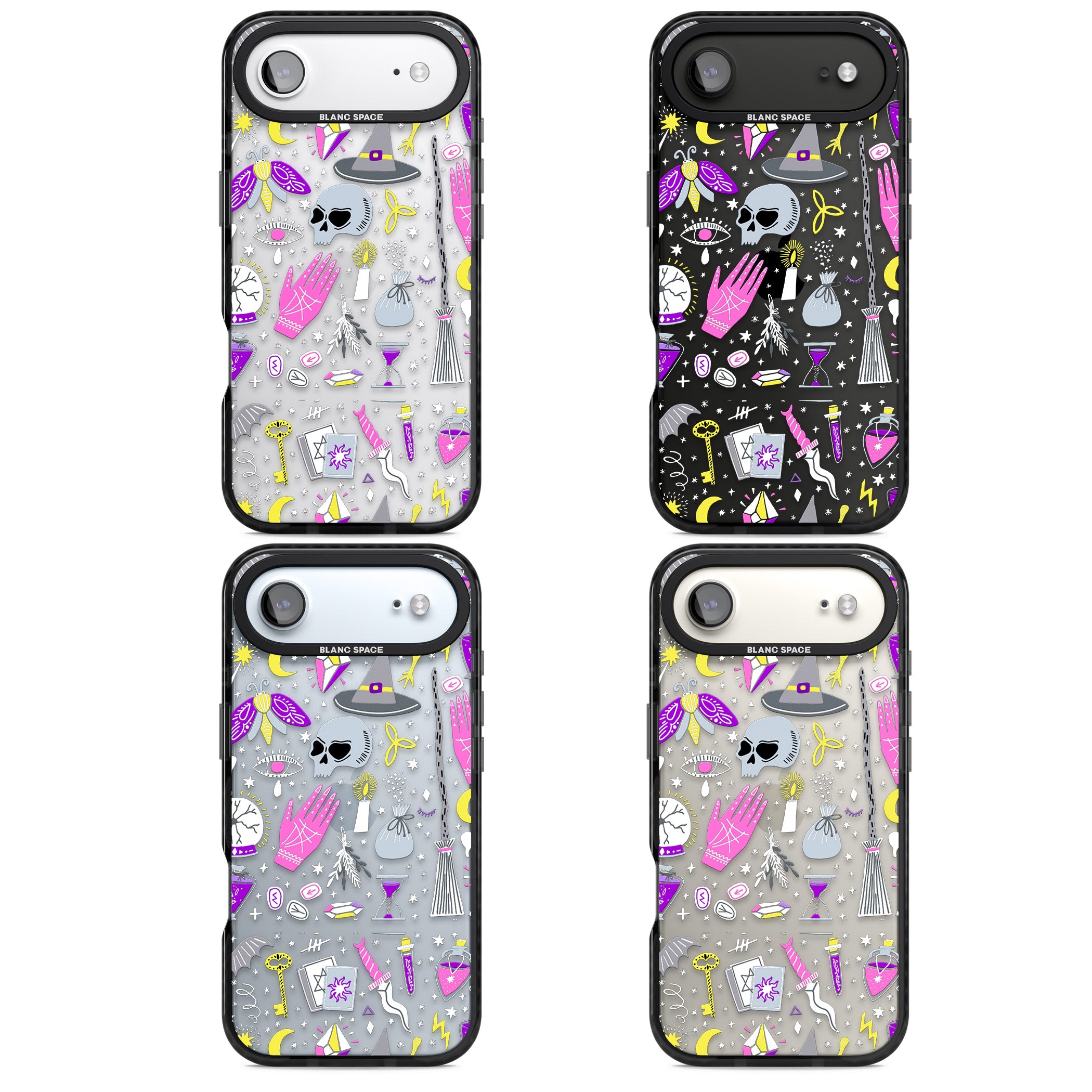 Black Magic Pattern iPhone 17 Air Impact Black Phone Case APT Impact Protection