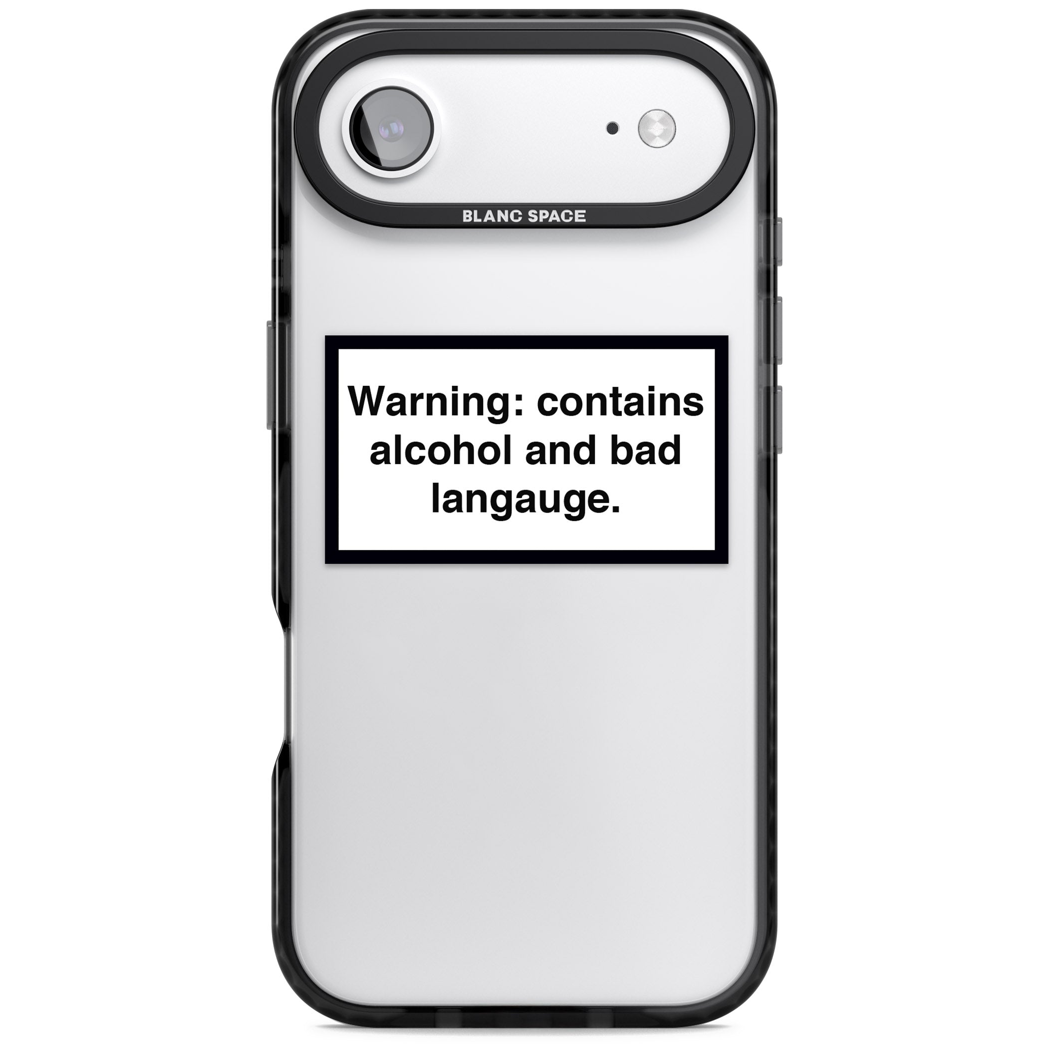 Warning: Contains Alcohol & Bad Language iPhone 17 Air Impact Black Phone Case