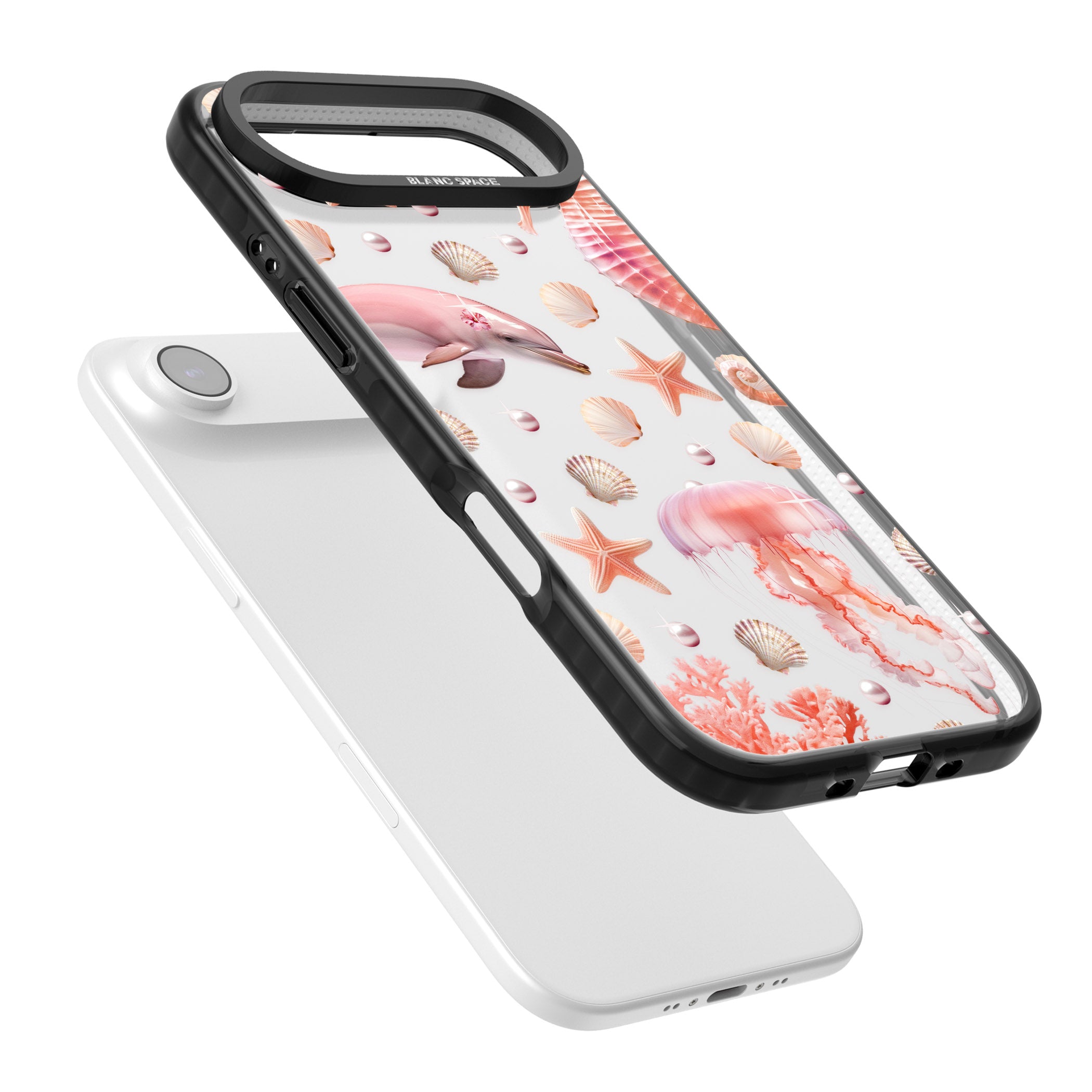 Pink Sealife iPhone 17 Air Impact Black Phone Case Colours