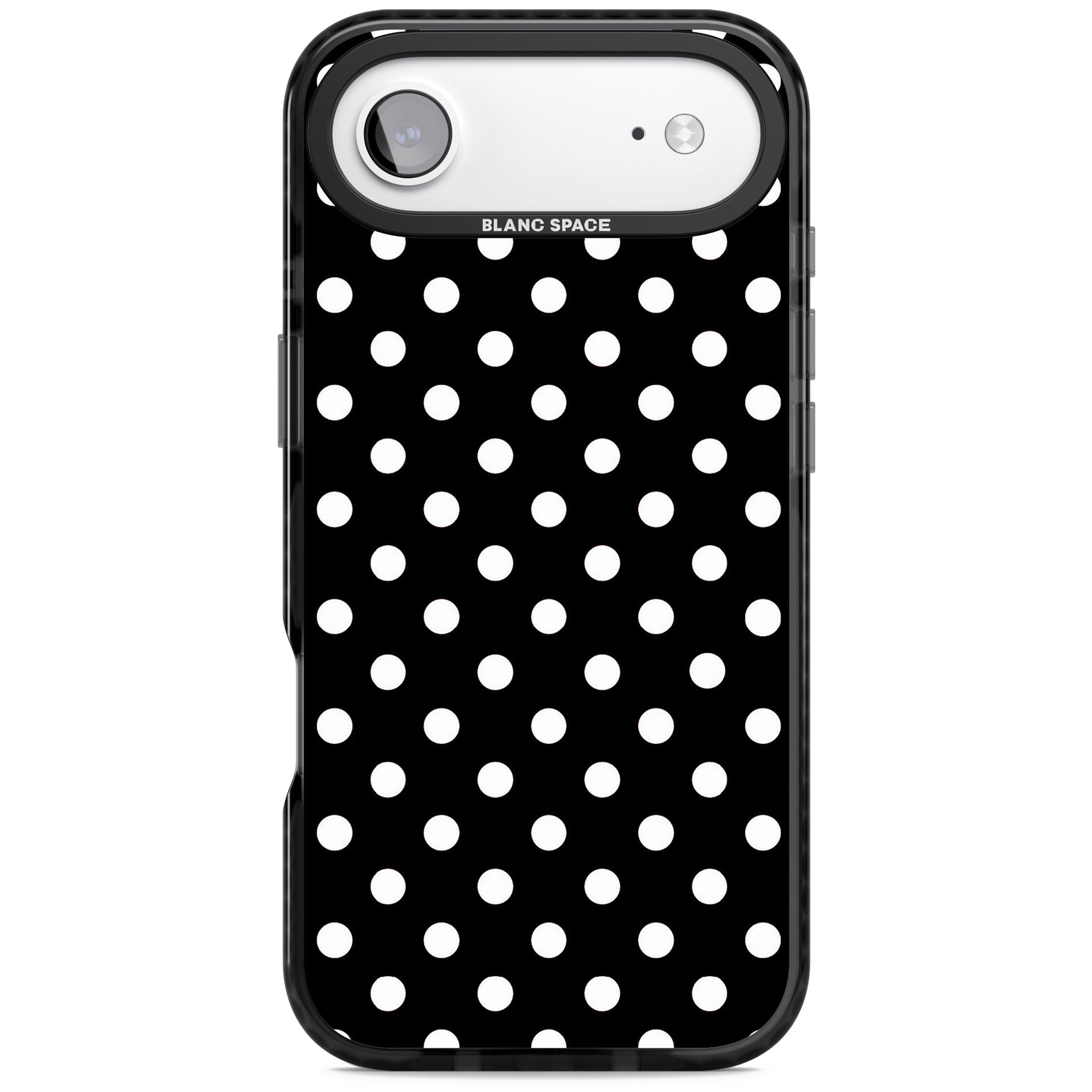 Designer Chic Black Polka Dot iPhone 17 Air Impact Black Phone Case