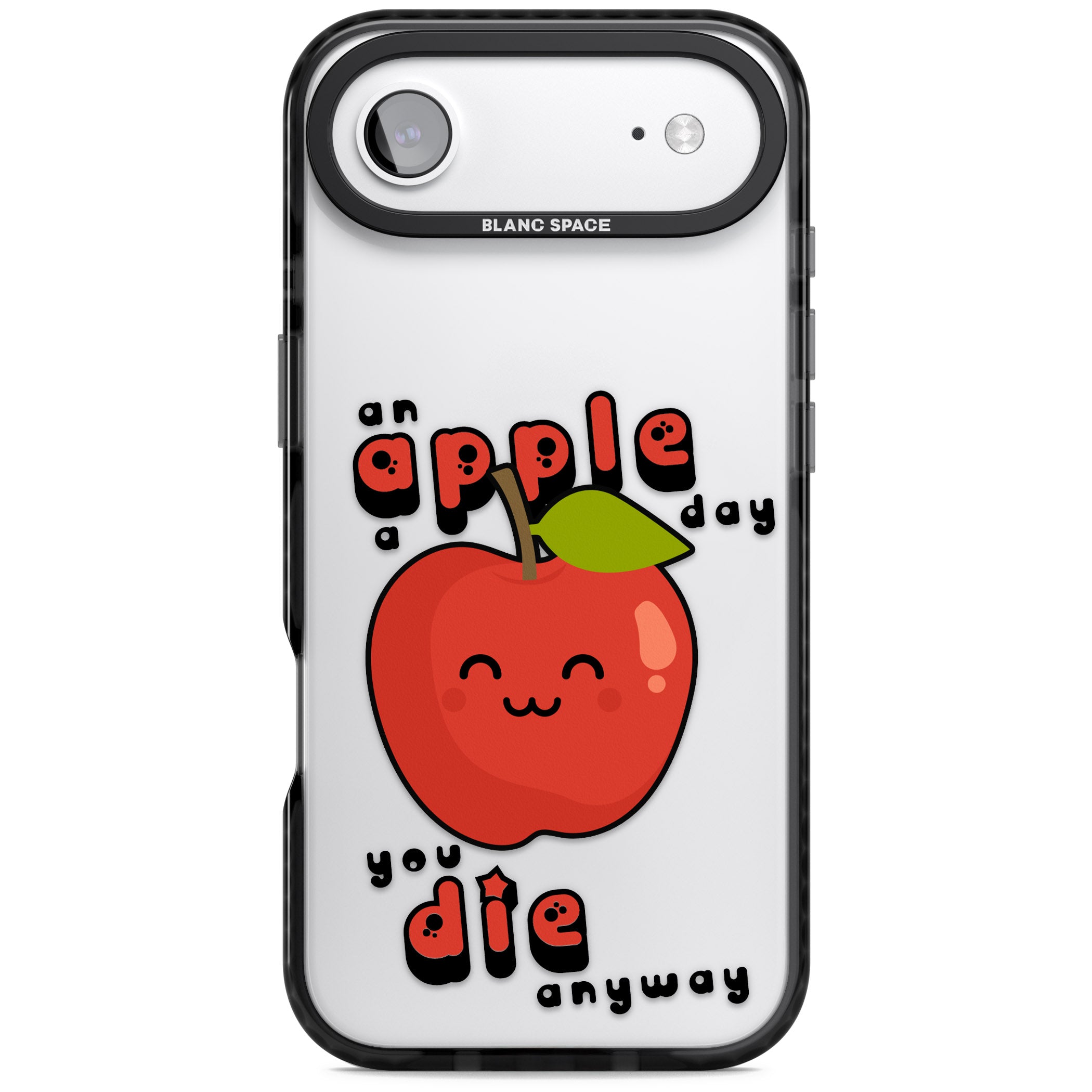 An Apple A Day iPhone 17 Air Impact Black Phone Case