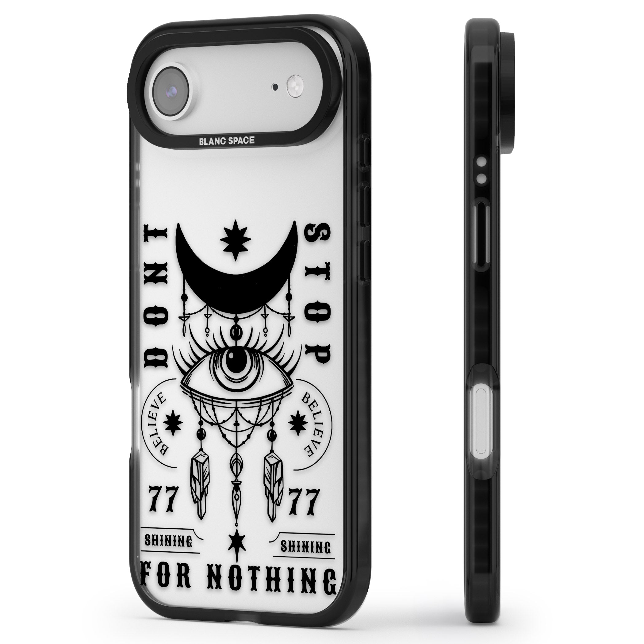 Dont Stop For Nothing iPhone 17 Air Impact Black Phone Case Side Profile