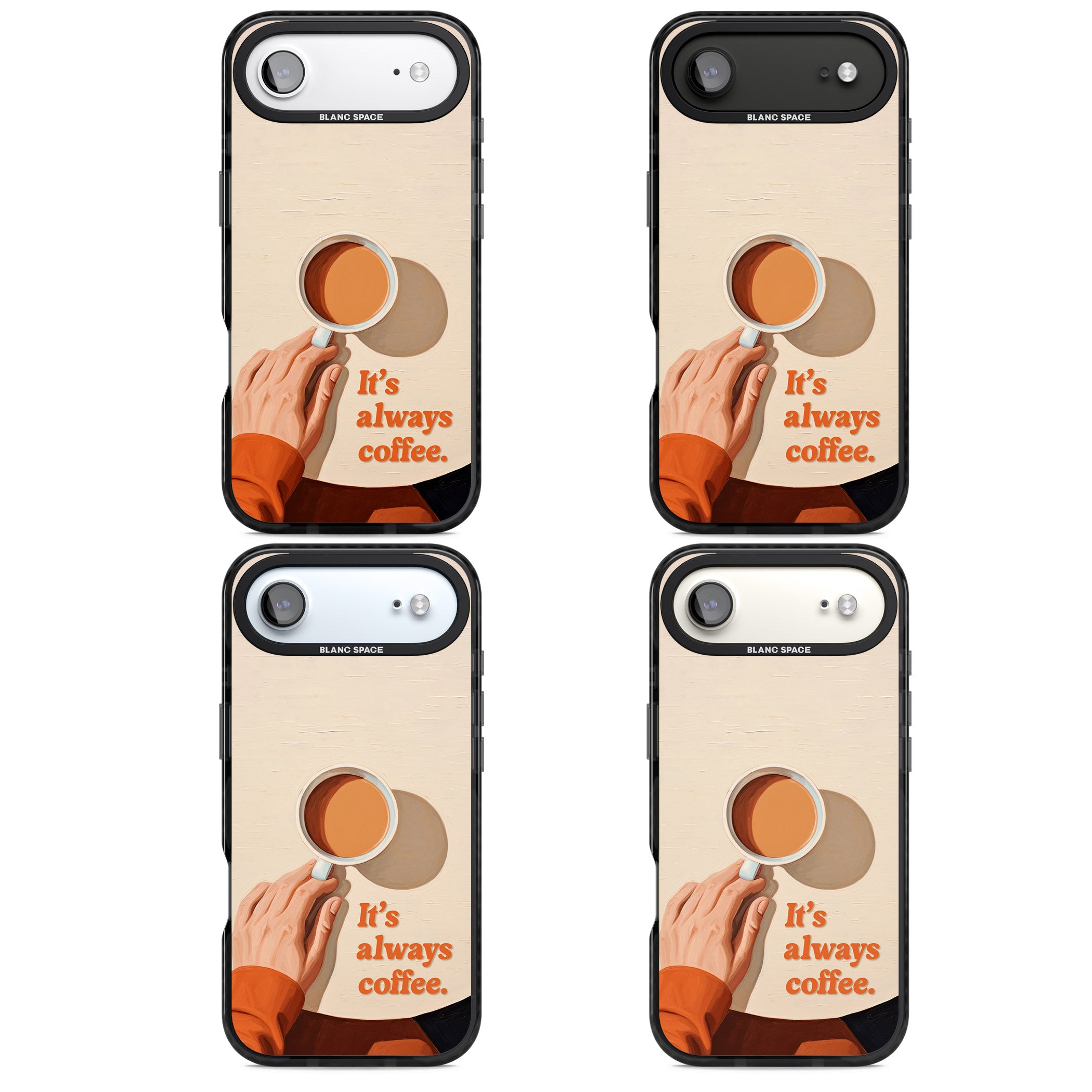 Its Always Coffee iPhone 17 Air Impact Black Phone Case APT Impact Protection