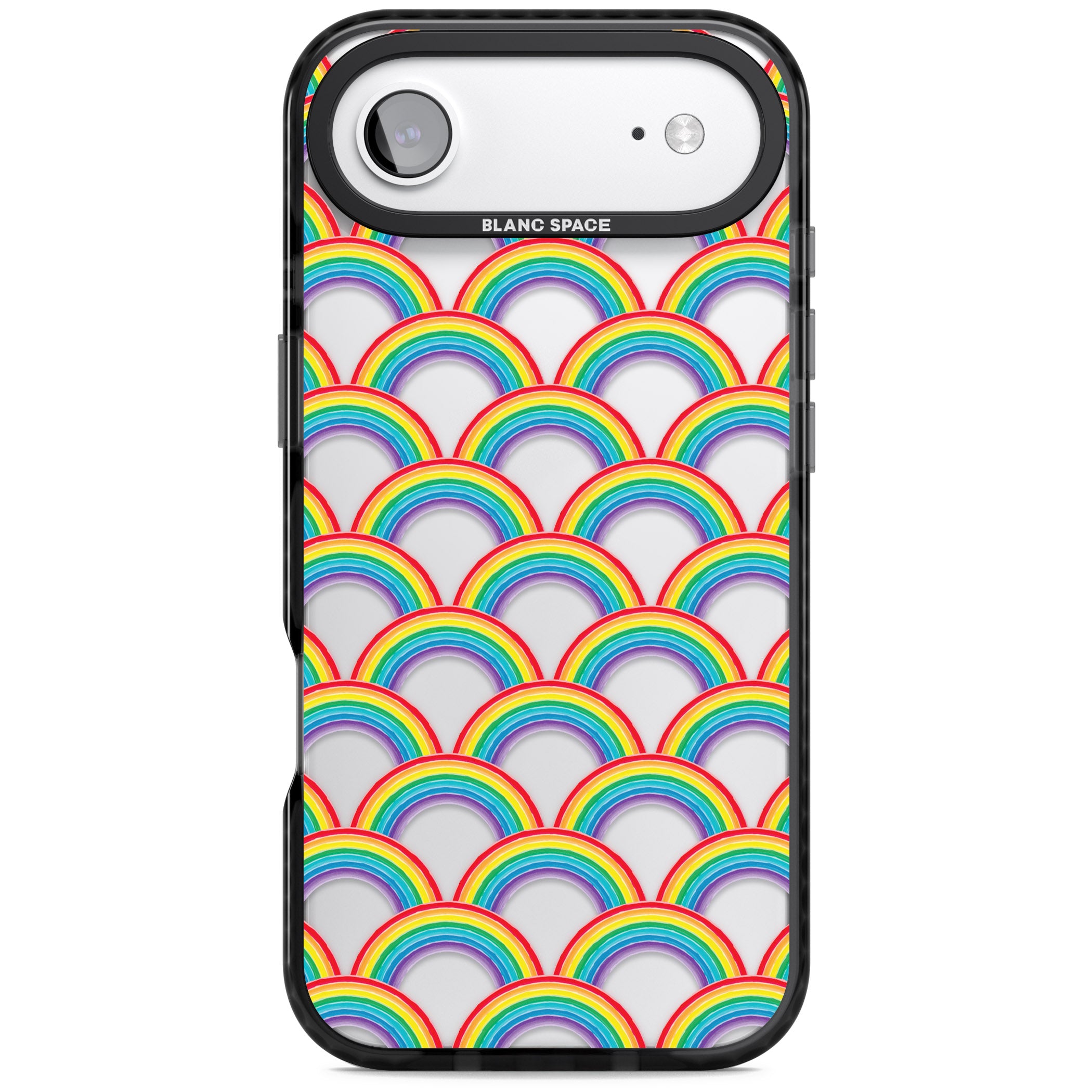 Rainbow Arc Pattern iPhone 17 Air Impact Black Phone Case
