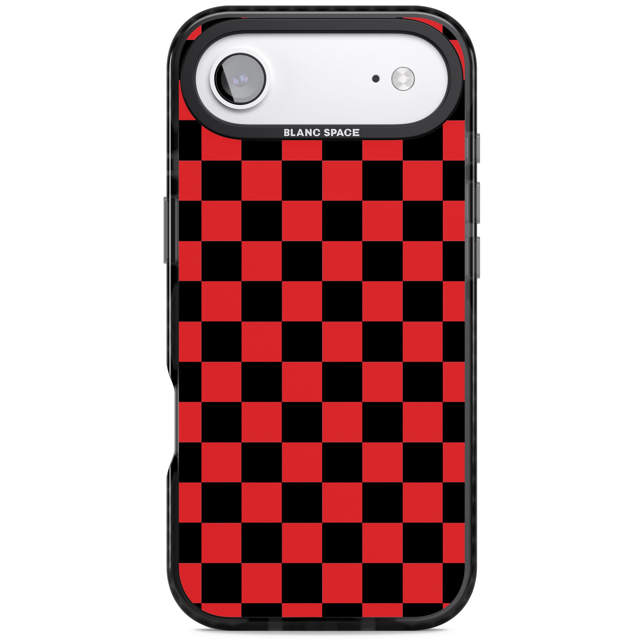 Red Black Checkered iPhone 17 Air Impact Black Phone Case