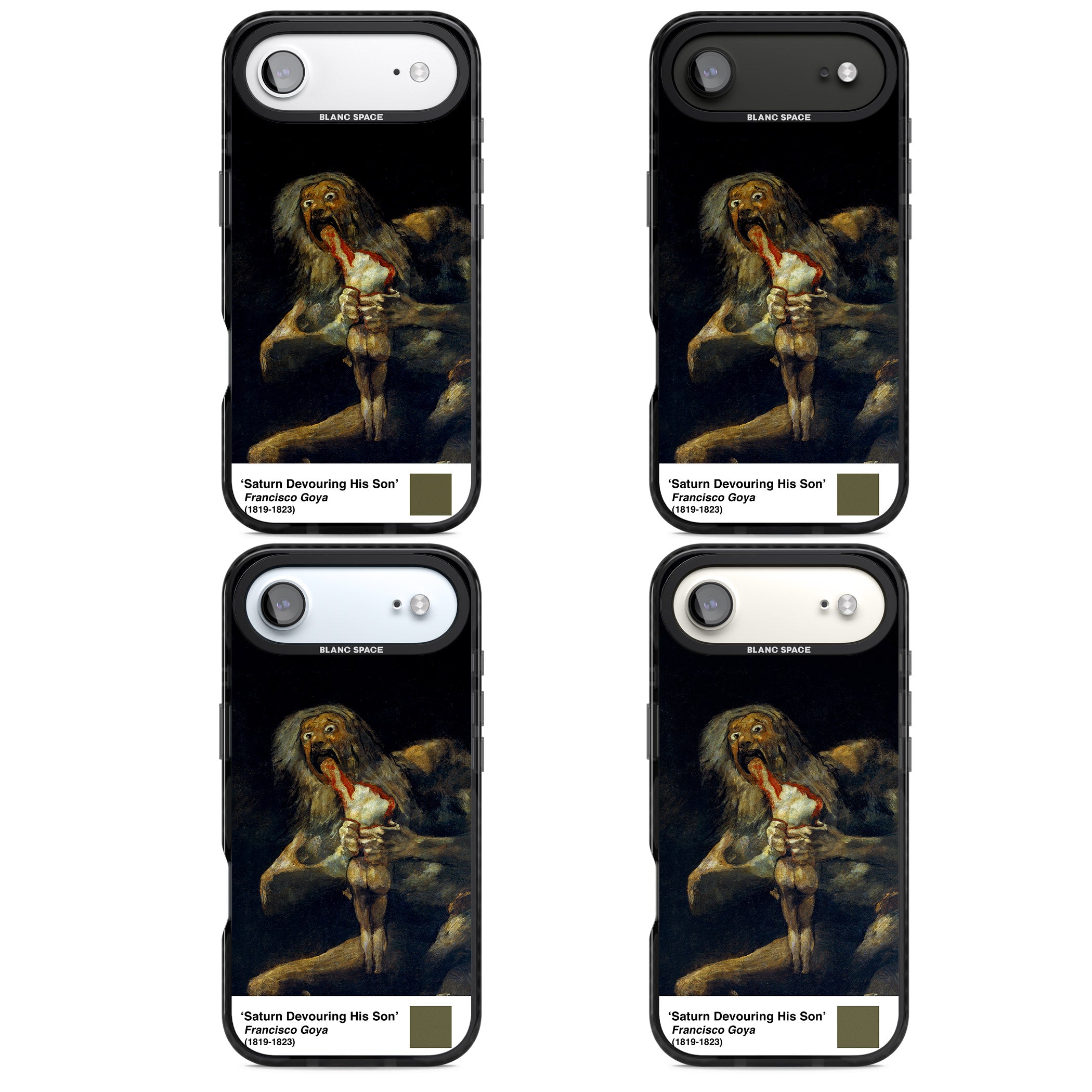 Saturn Devouring His Son iPhone 17 Air Impact Black Phone Case APT Impact Protection