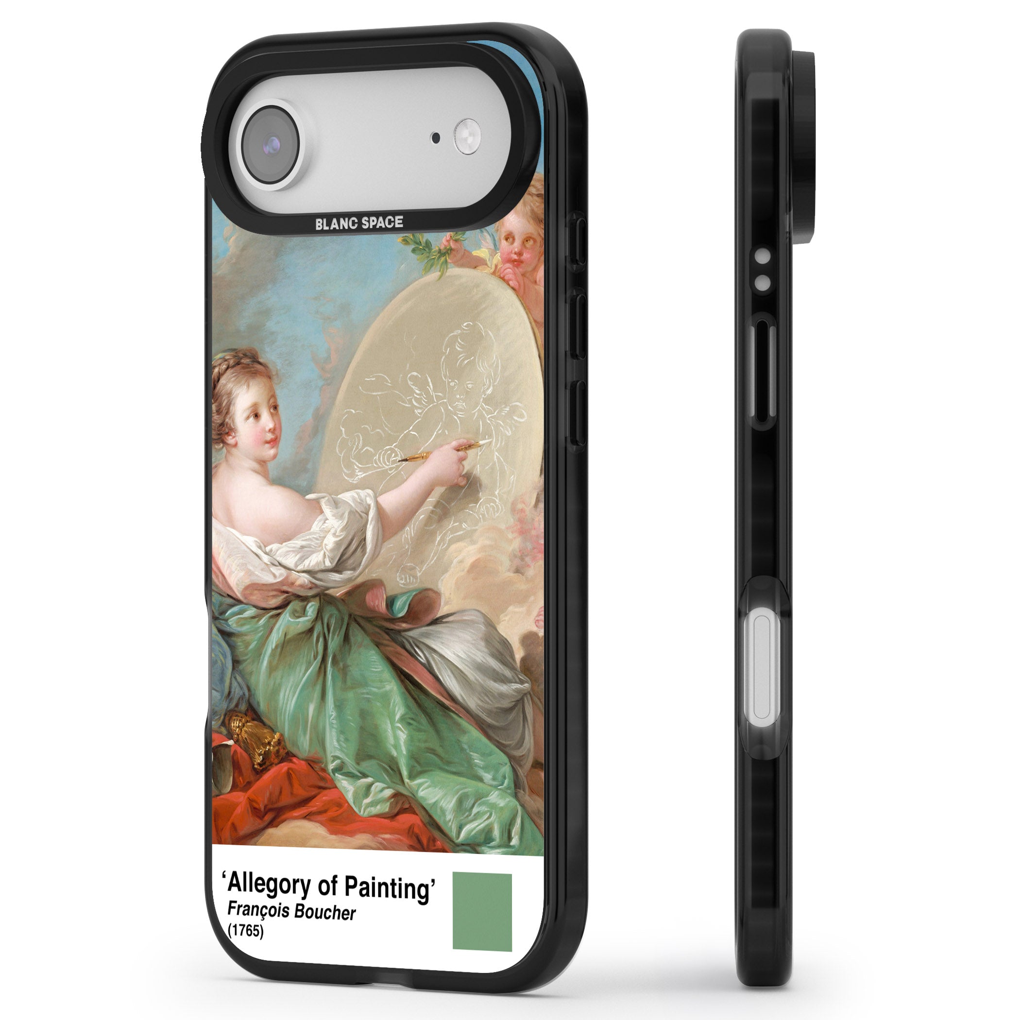 Allegory Of Painting iPhone 17 Air Impact Black Phone Case Side Profile