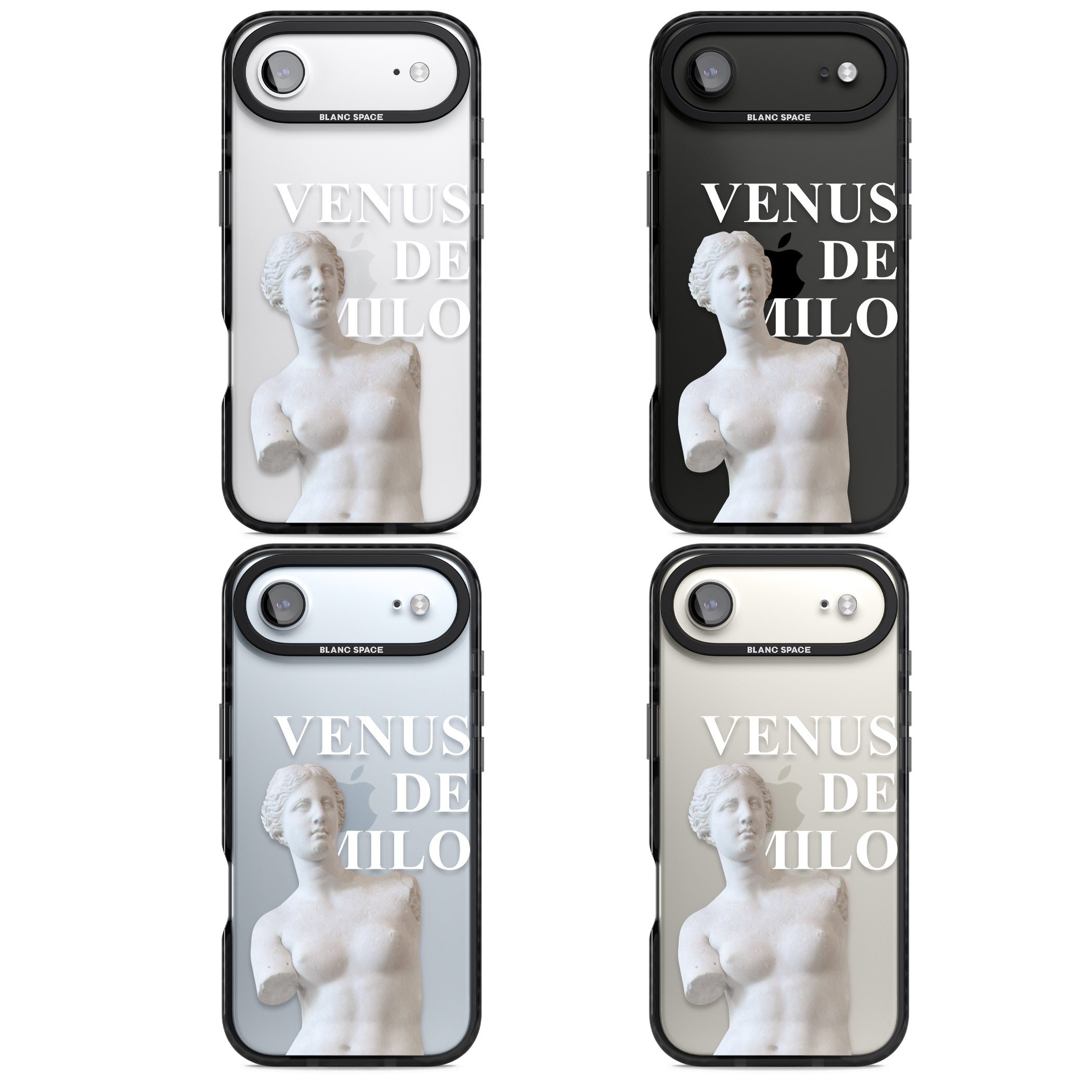 Venus De Milo Cutout iPhone 17 Air Impact Black Phone Case APT Impact Protection