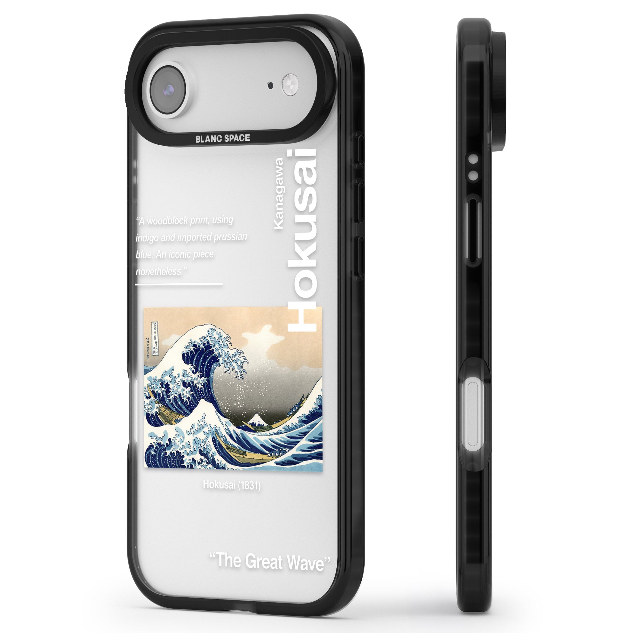 The Great Wave iPhone 17 Air Impact Black Phone Case Side Profile