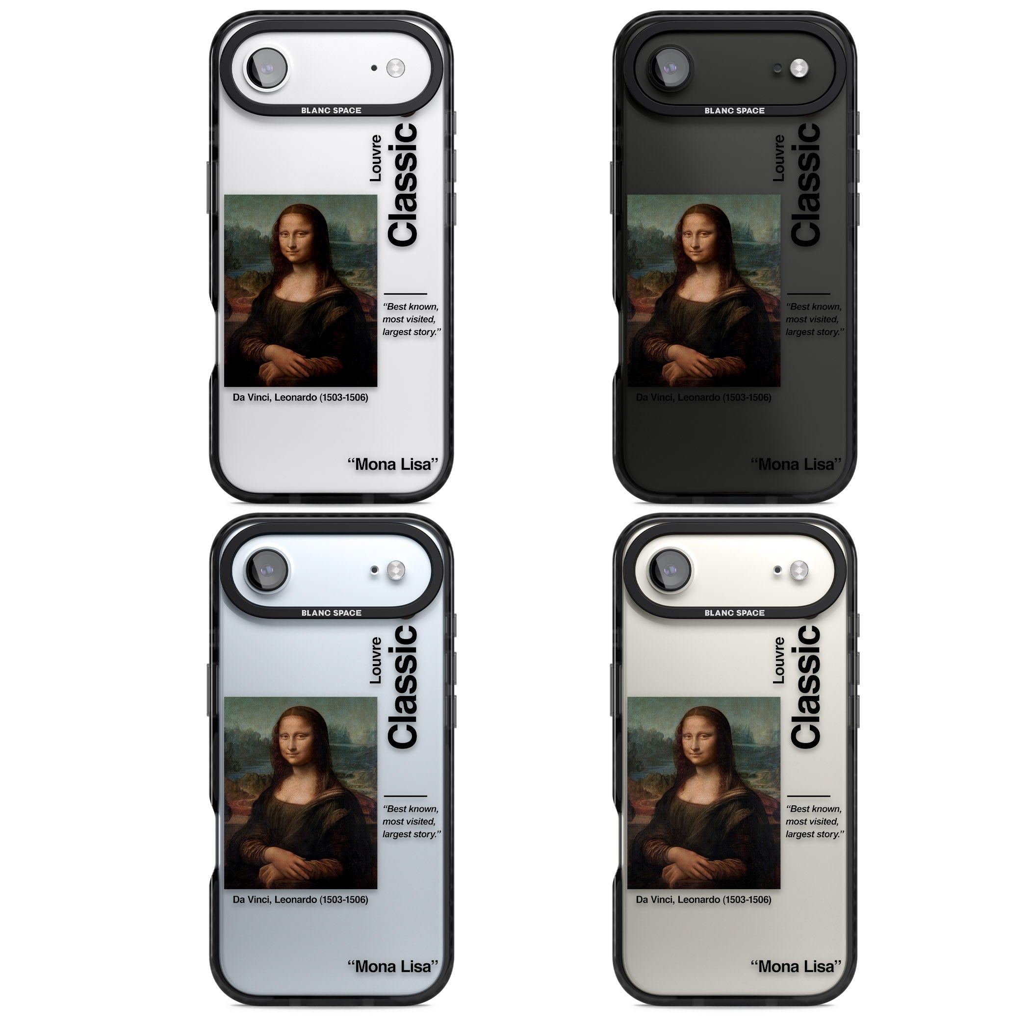 Mona Lisa Leonardo Da Vinci iPhone 17 Air Impact Black Phone Case APT Impact Protection