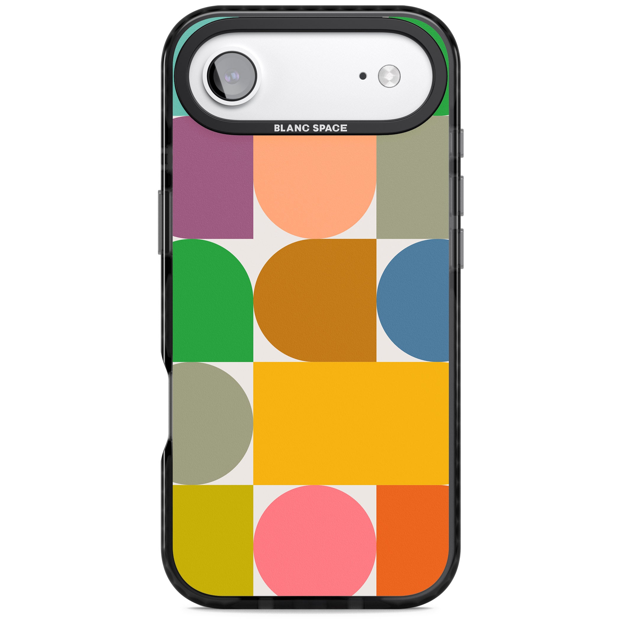 Retro Colorful Shapes iPhone 17 Air Impact Black Phone Case