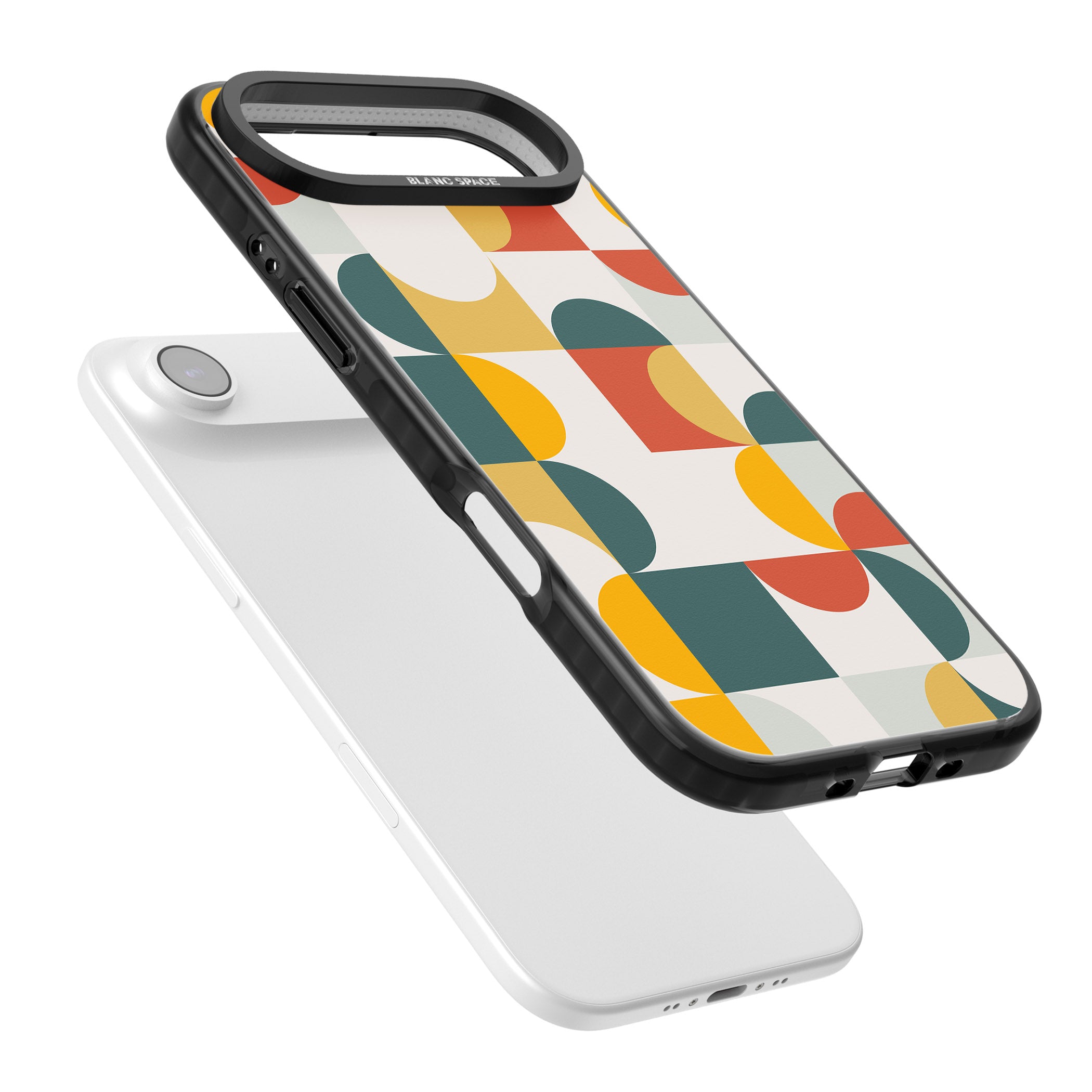 Retro Color Blocks iPhone 17 Air Impact Black Phone Case Colours