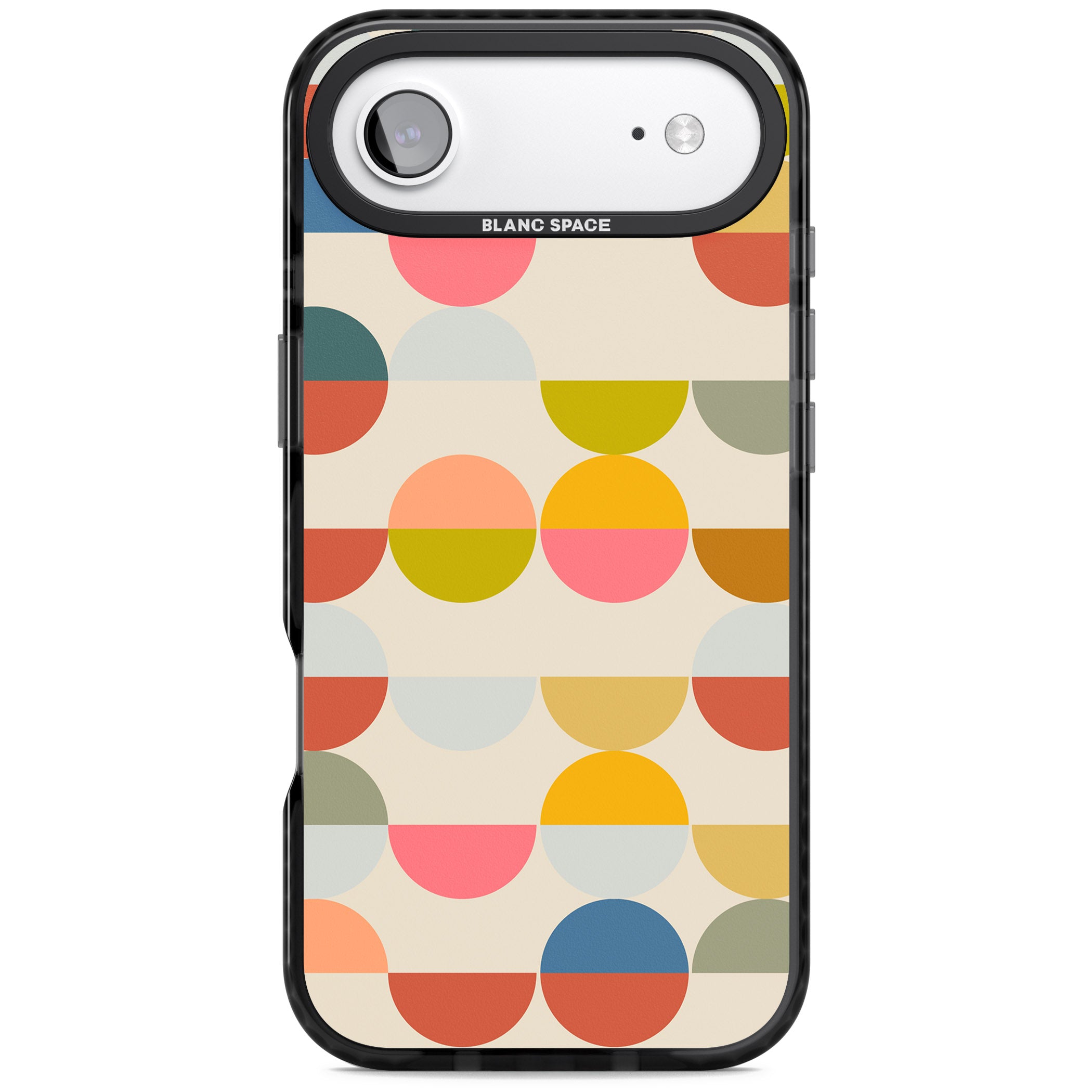 Colorful Retro Circles iPhone 17 Air Impact Black Phone Case