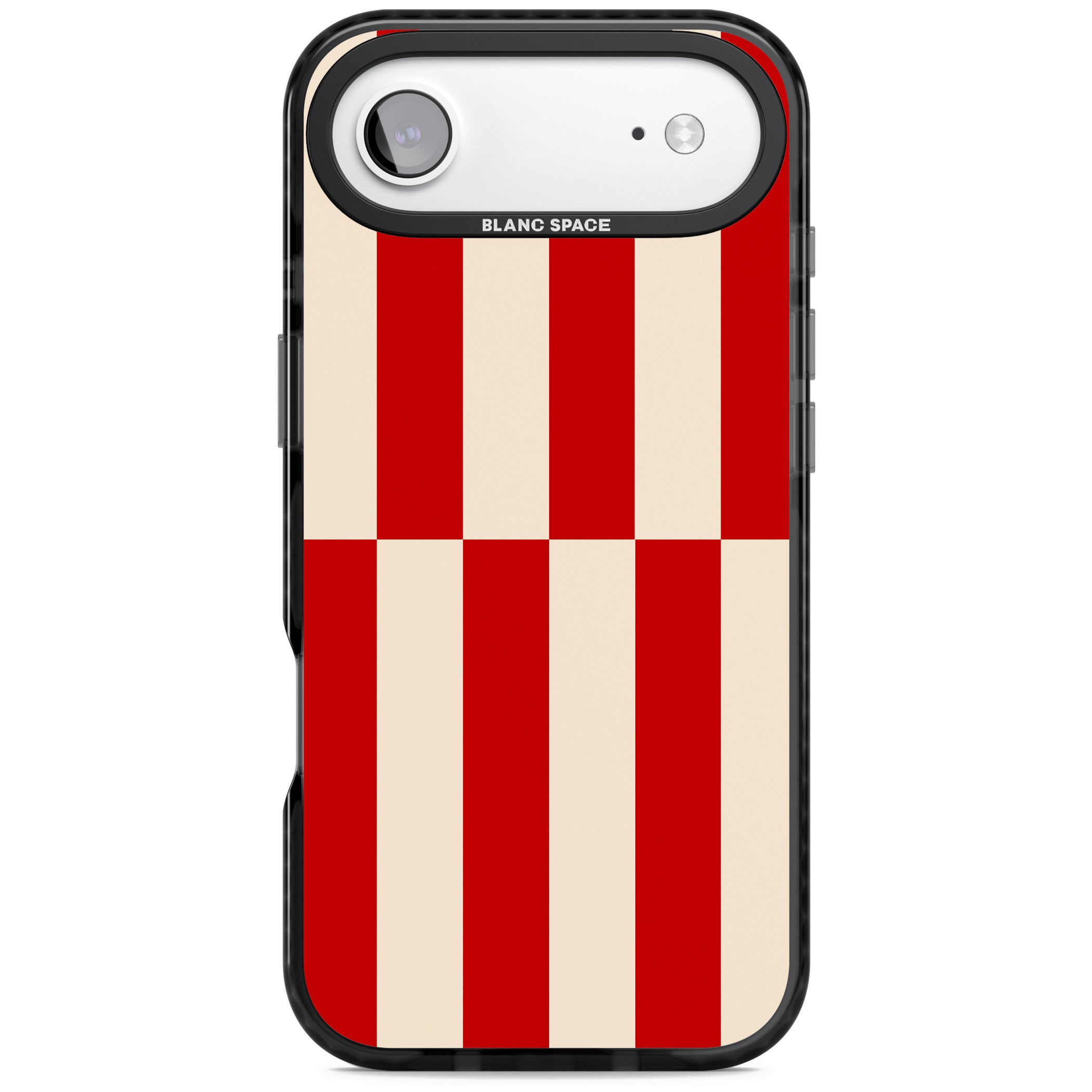 Retro Red Stripes iPhone 17 Air Impact Black Phone Case