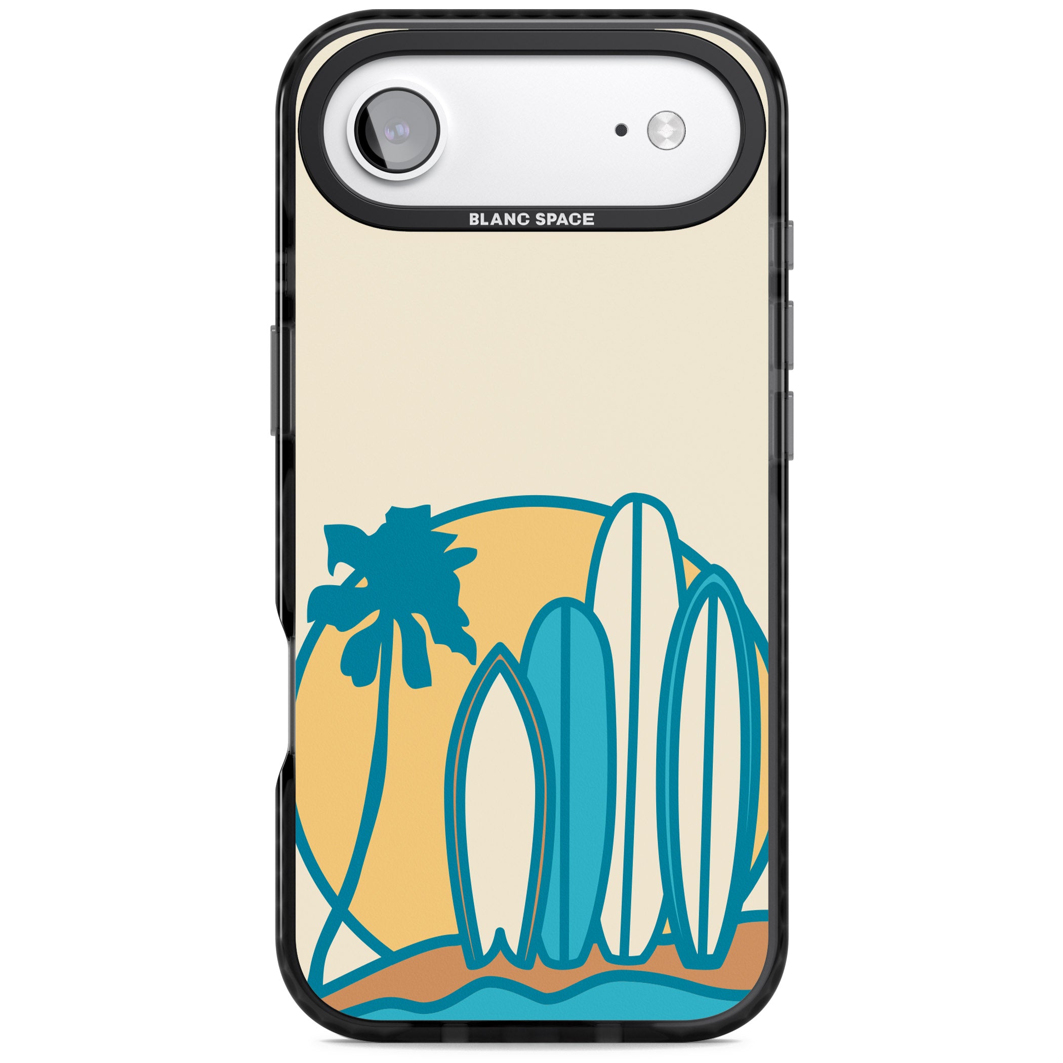 Coastal Surf Vibes iPhone 17 Air Impact Black Phone Case