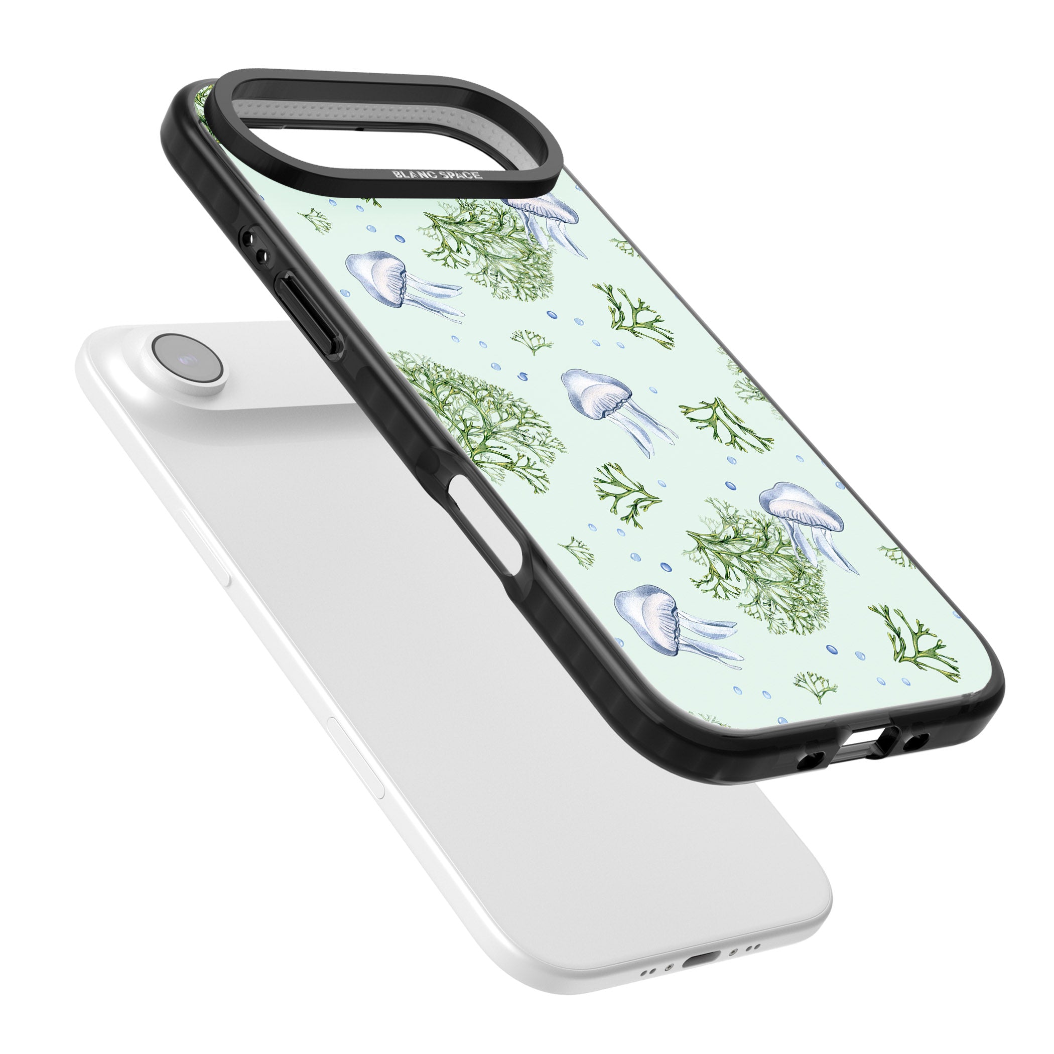 Jellyfish & Seaweed iPhone 17 Air Impact Black Phone Case Colours