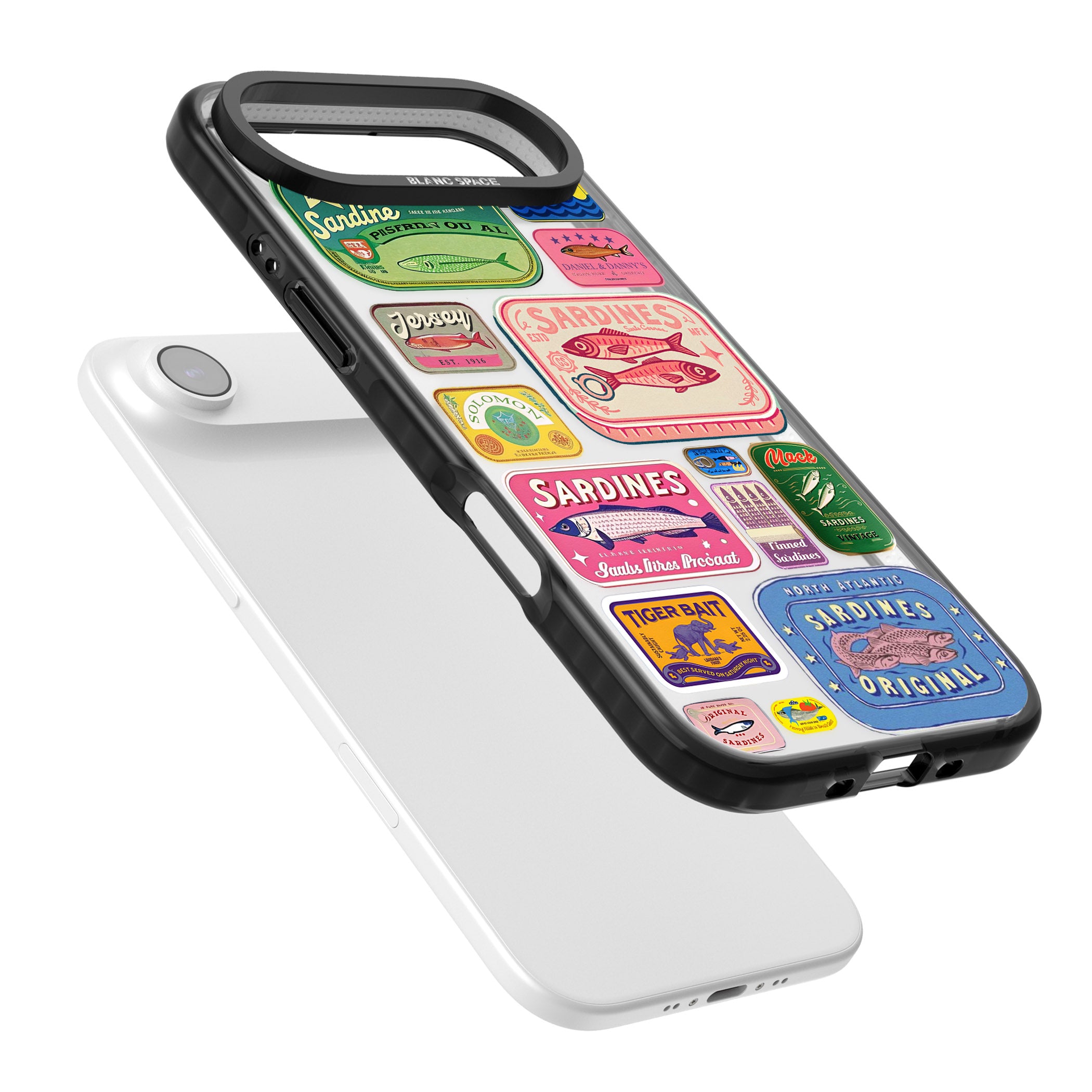 Vintage Sardine Tins iPhone 17 Air Impact Black Phone Case Colours