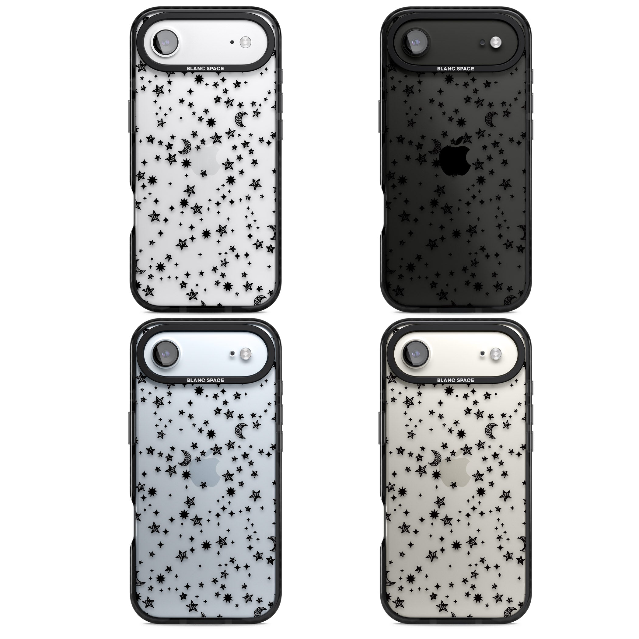 Black Cosmic Galaxy Pattern iPhone 17 Air Impact Black Phone Case APT Impact Protection