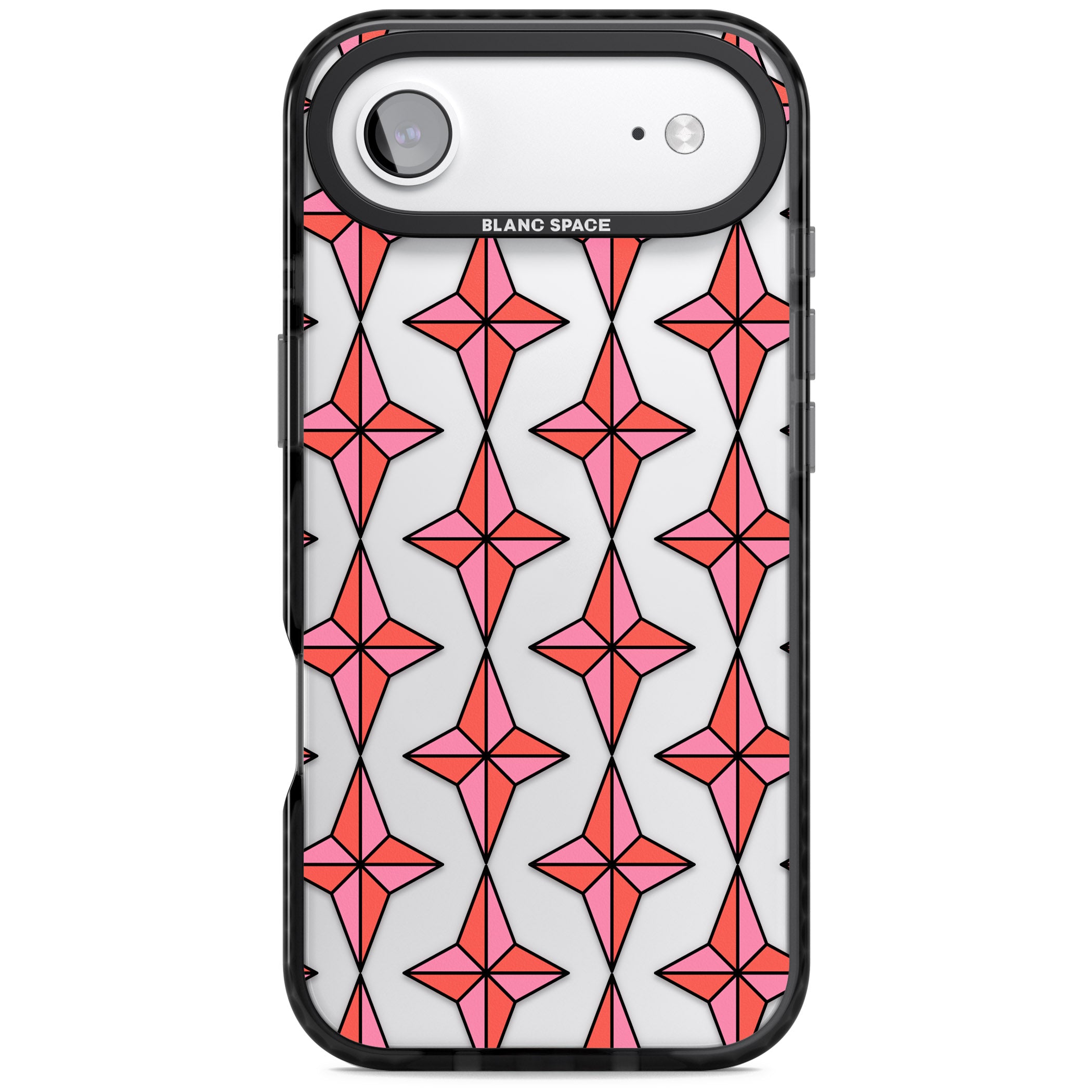 Rose Stars Pattern (Clear) iPhone 17 Air Impact Black Phone Case
