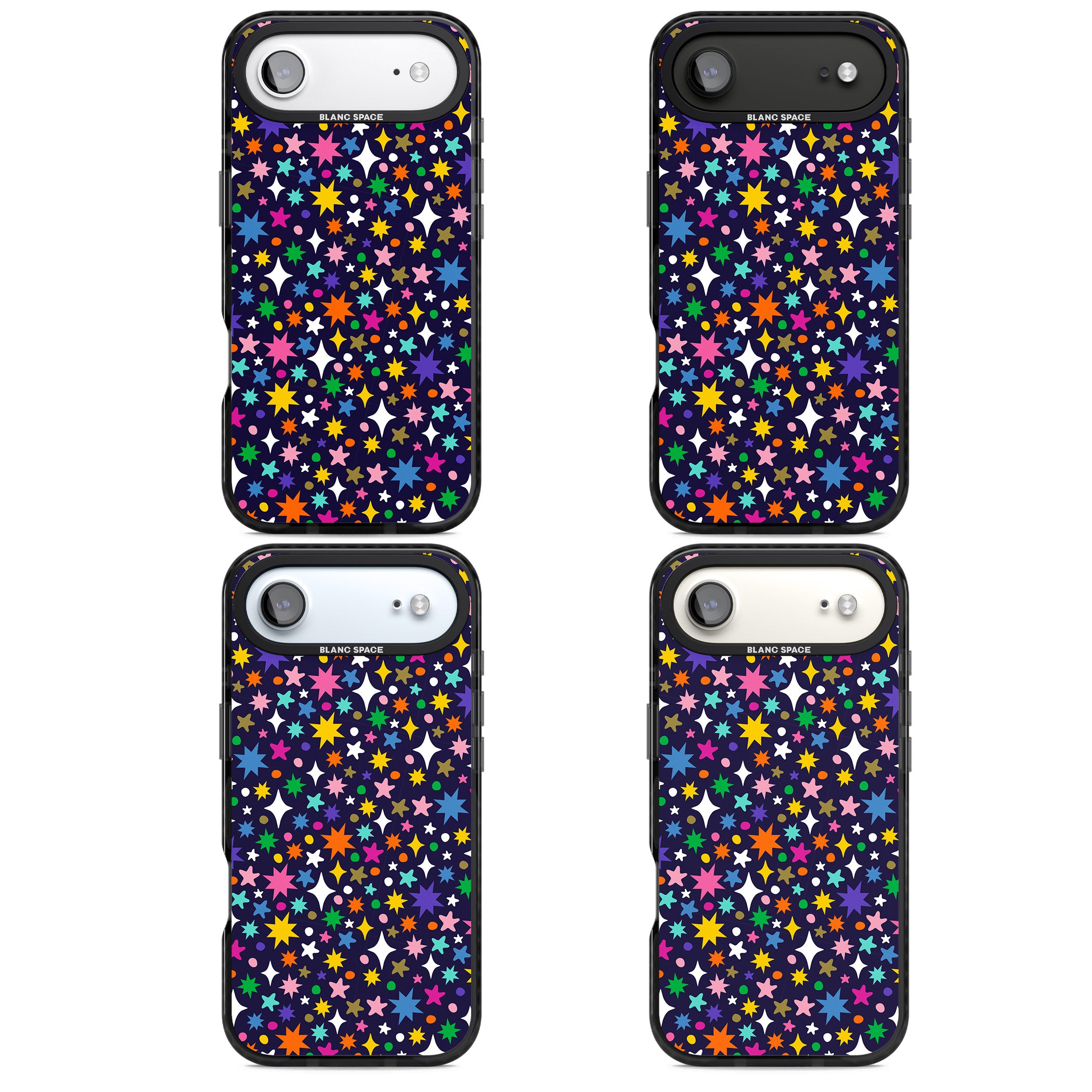 Rainbow Starburst (Purple) iPhone 17 Air Impact Black Phone Case APT Impact Protection