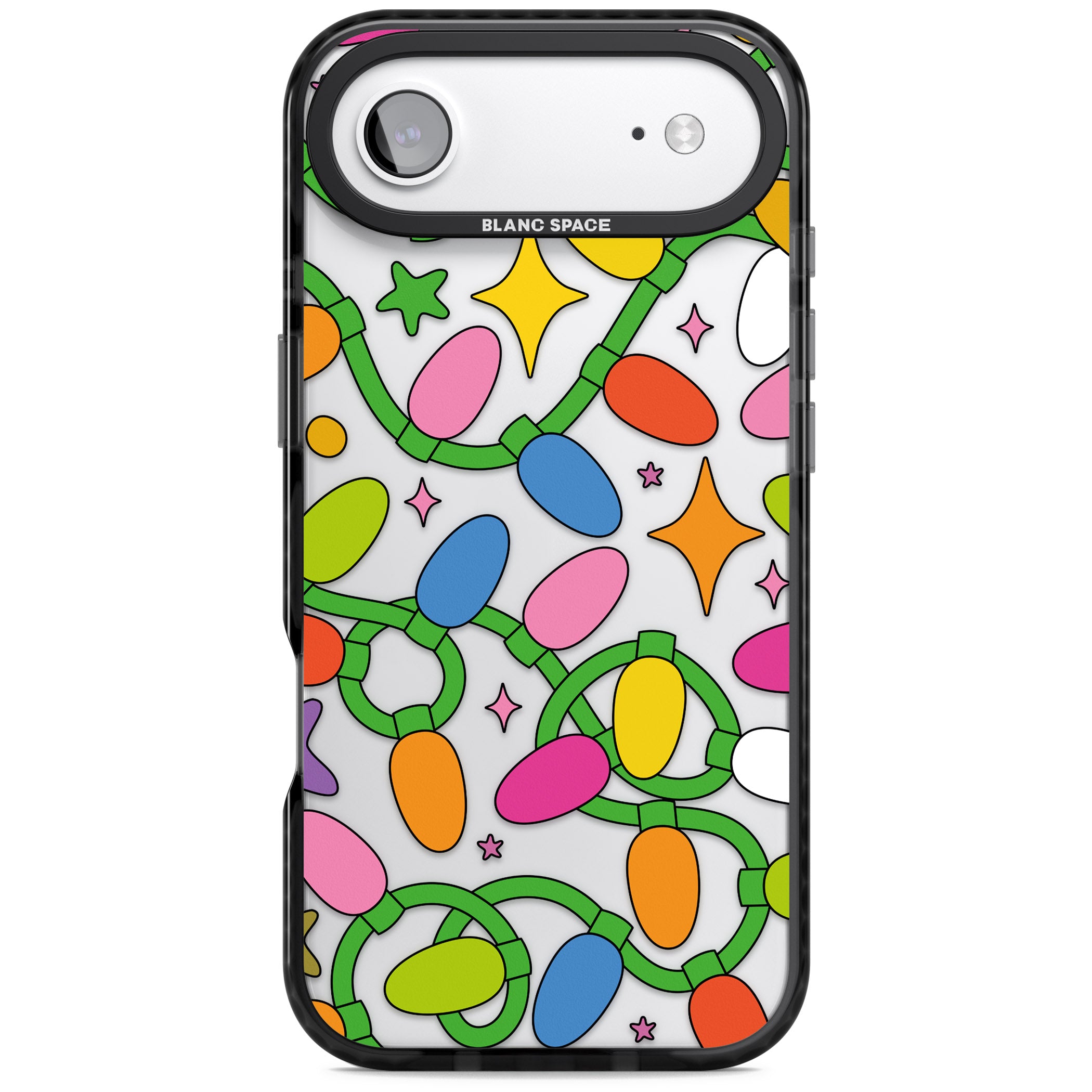 Festive Lights Pattern iPhone 17 Air Impact Black Phone Case