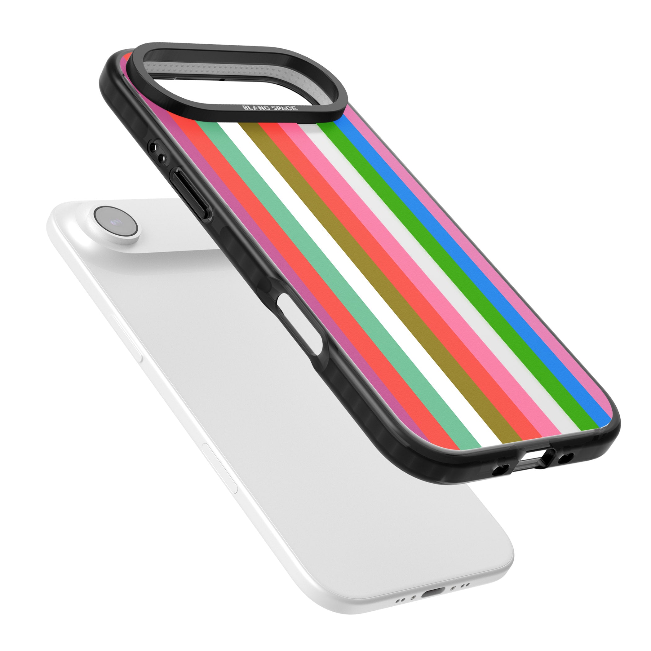 Vibrant Stripes iPhone 17 Air Impact Black Phone Case Colours