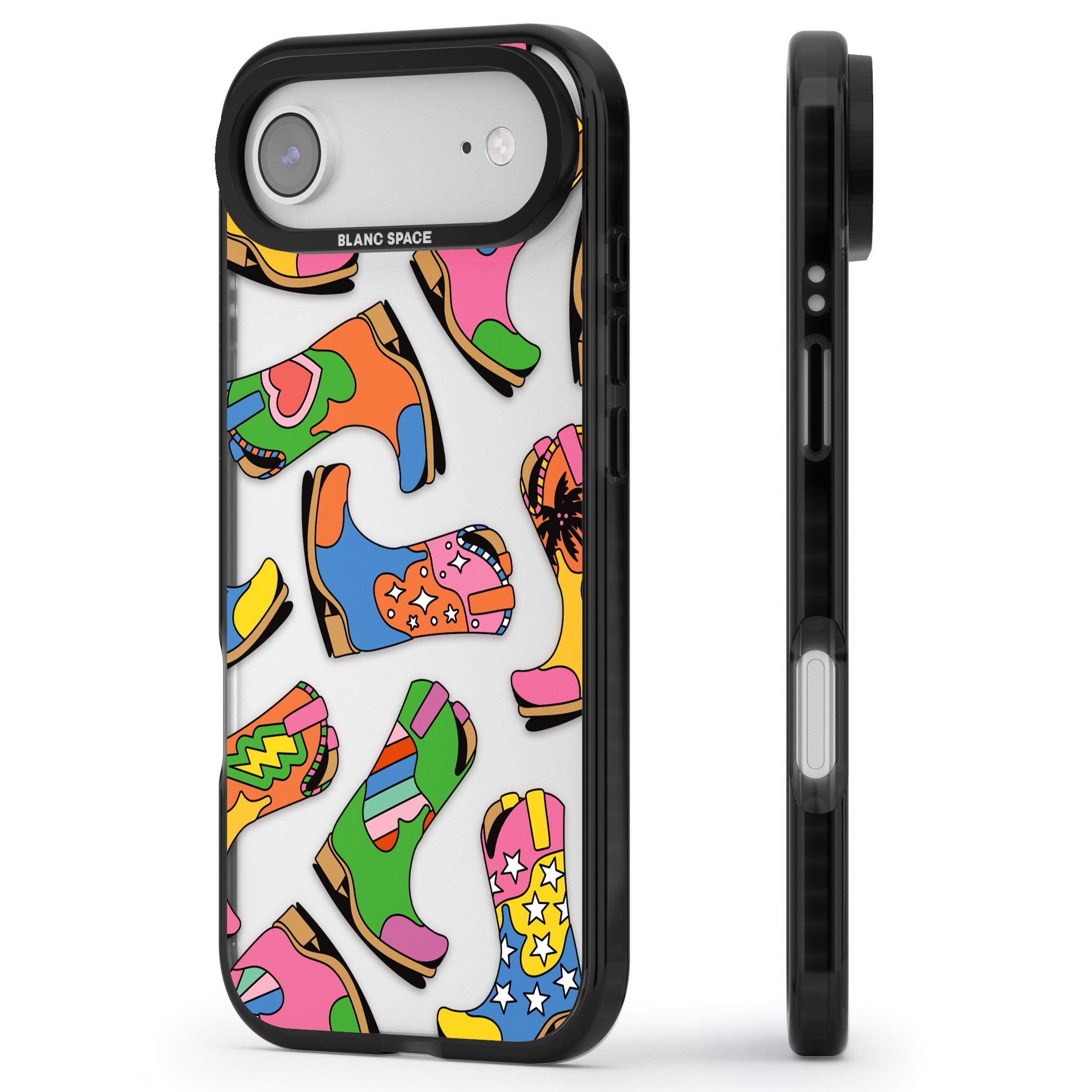 Starburst Boots iPhone 17 Air Impact Black Phone Case Side Profile