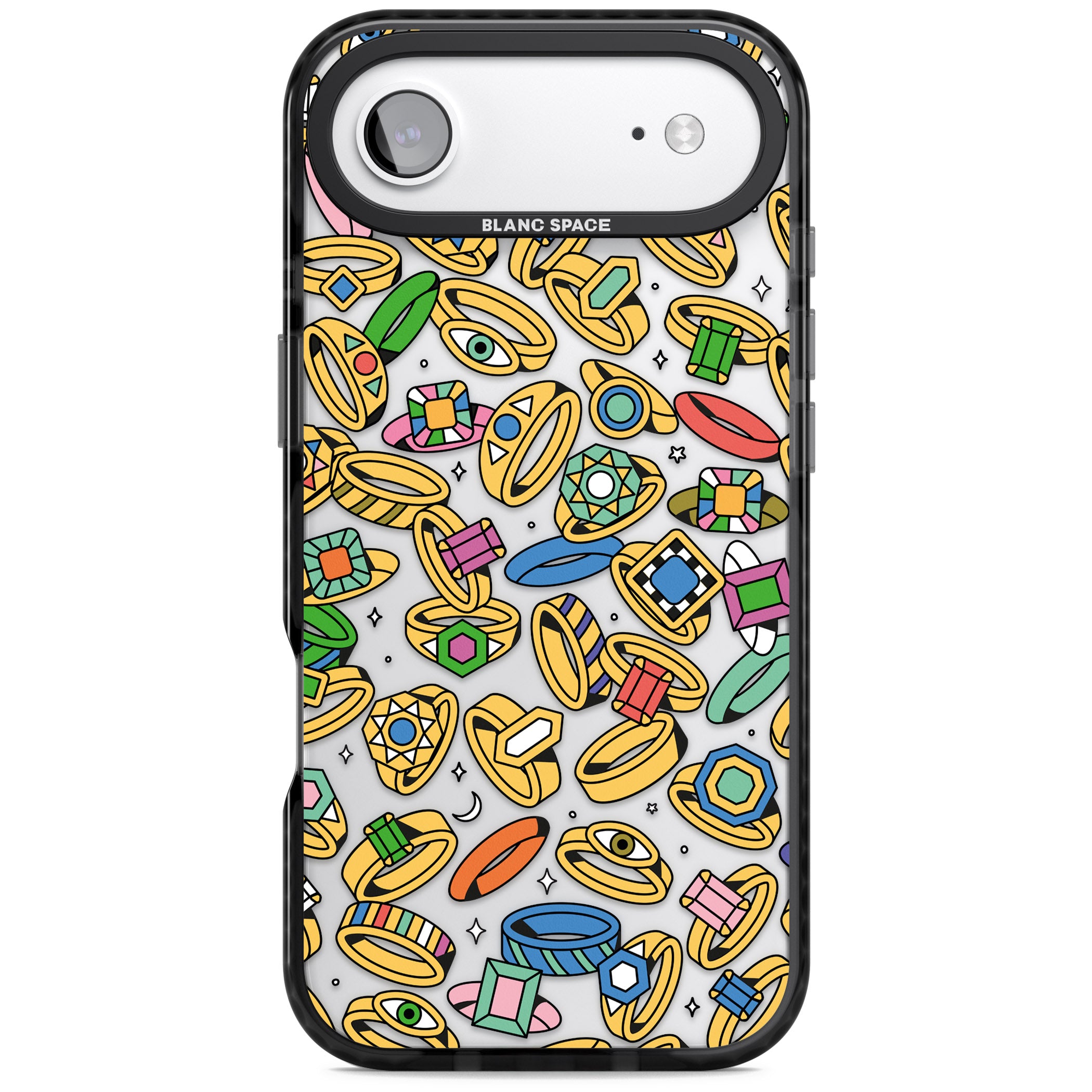 Gemstone Glitz iPhone 17 Air Impact Black Phone Case