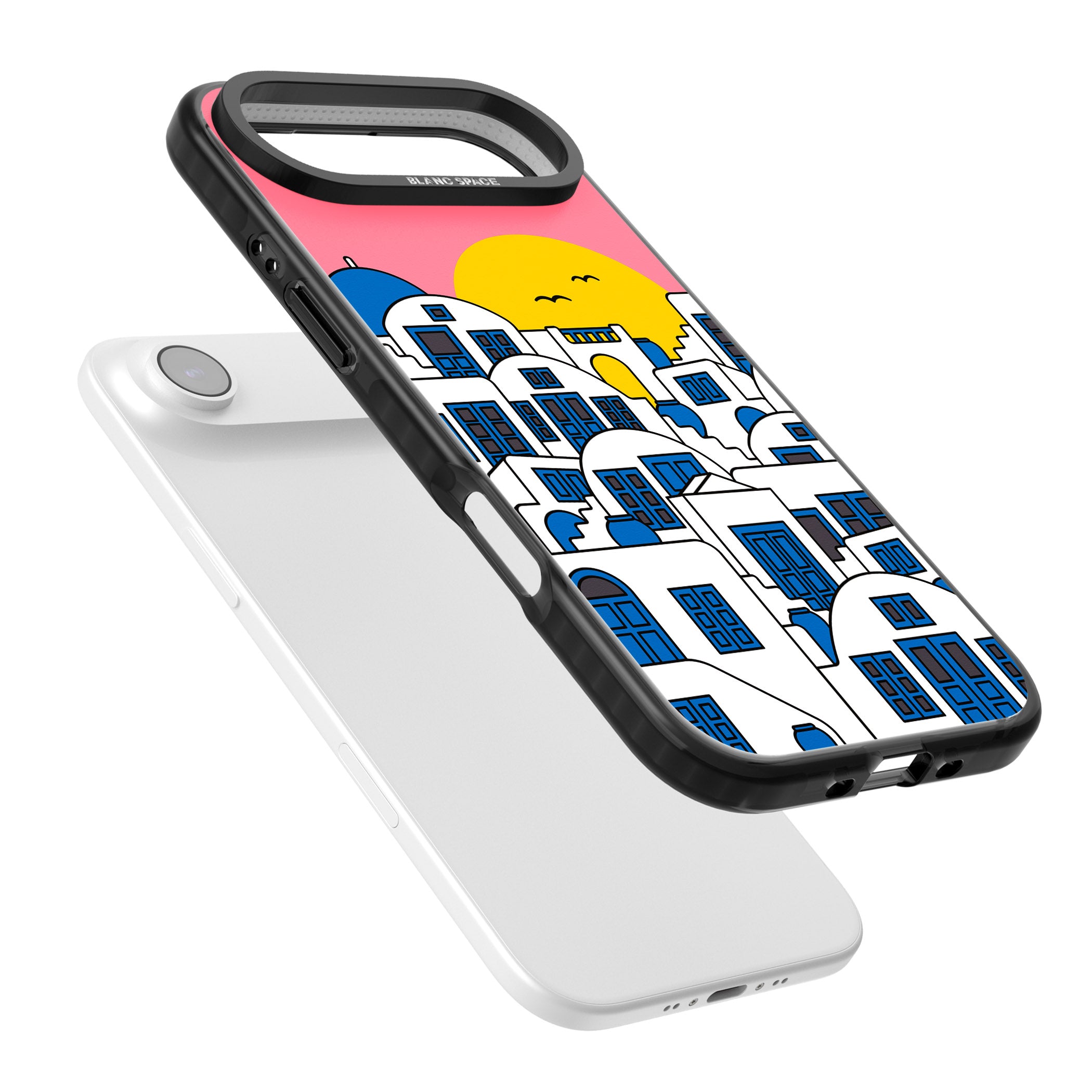 Santorini Sunset iPhone 17 Air Impact Black Phone Case Colours