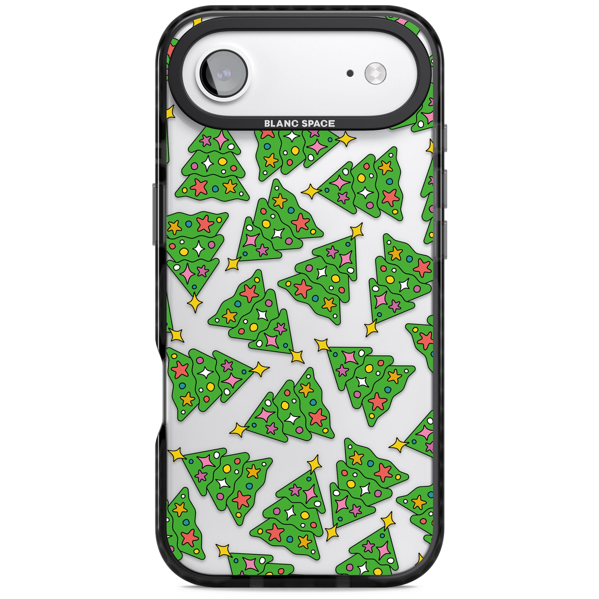 Christmas Tree Pattern iPhone 17 Air Impact Black Phone Case