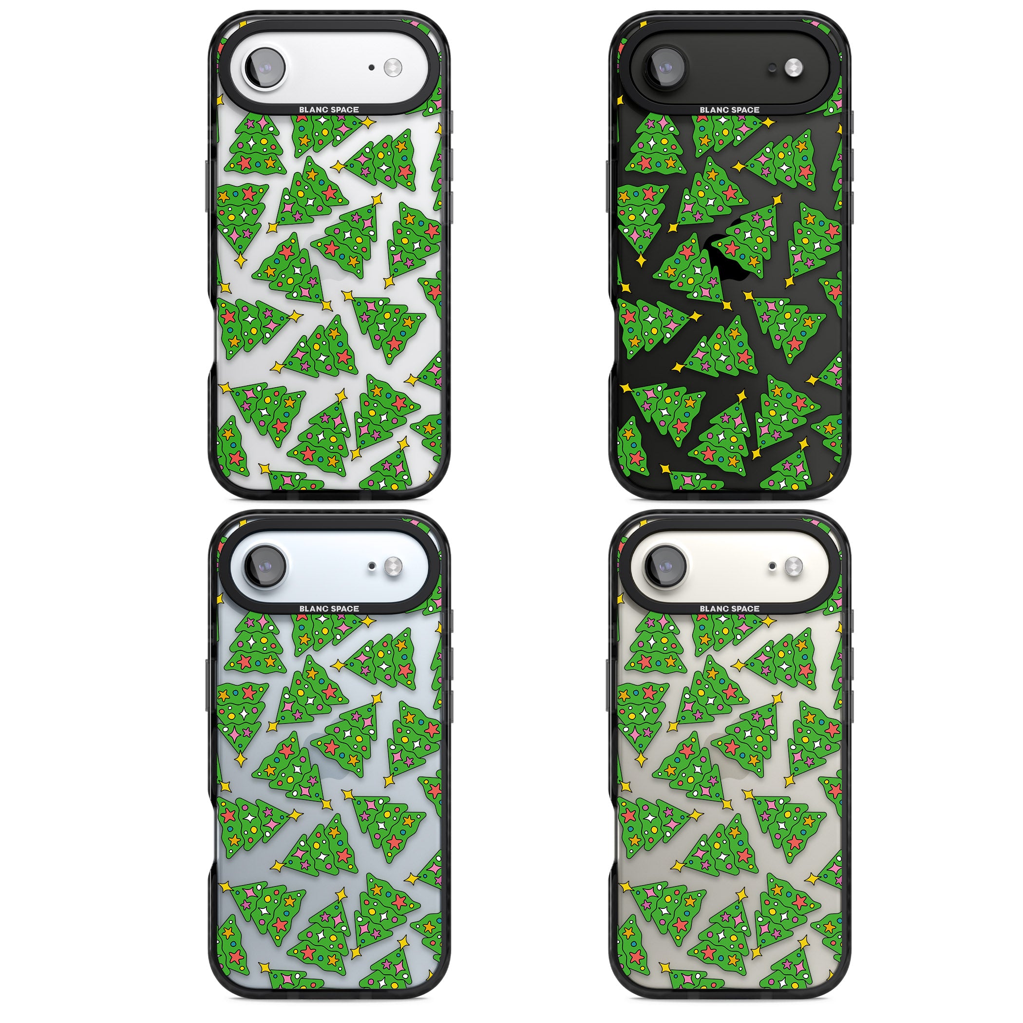Christmas Tree Pattern iPhone 17 Air Impact Black Phone Case APT Impact Protection