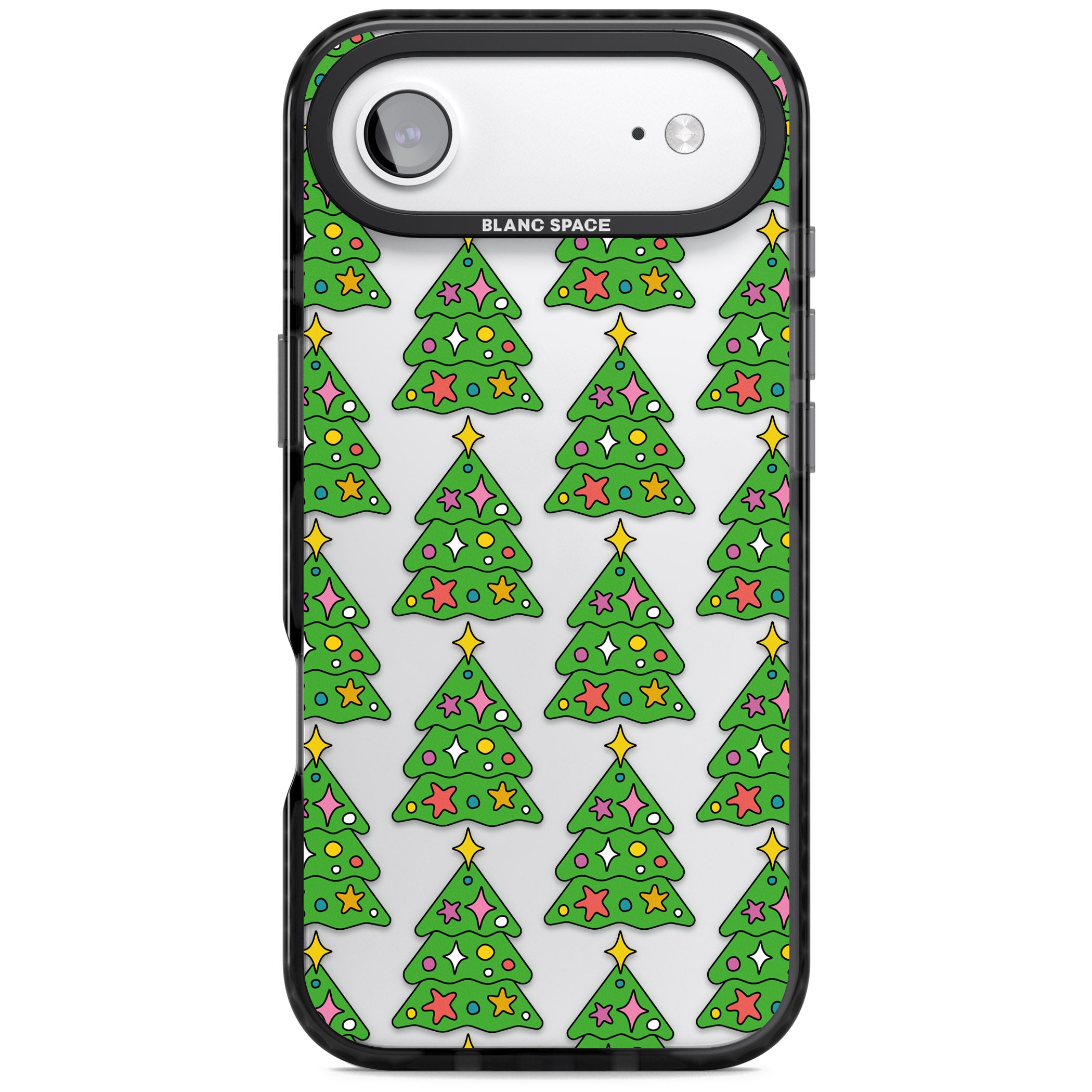 Christmas Tree Pattern (Clear) iPhone 17 Air Impact Black Phone Case