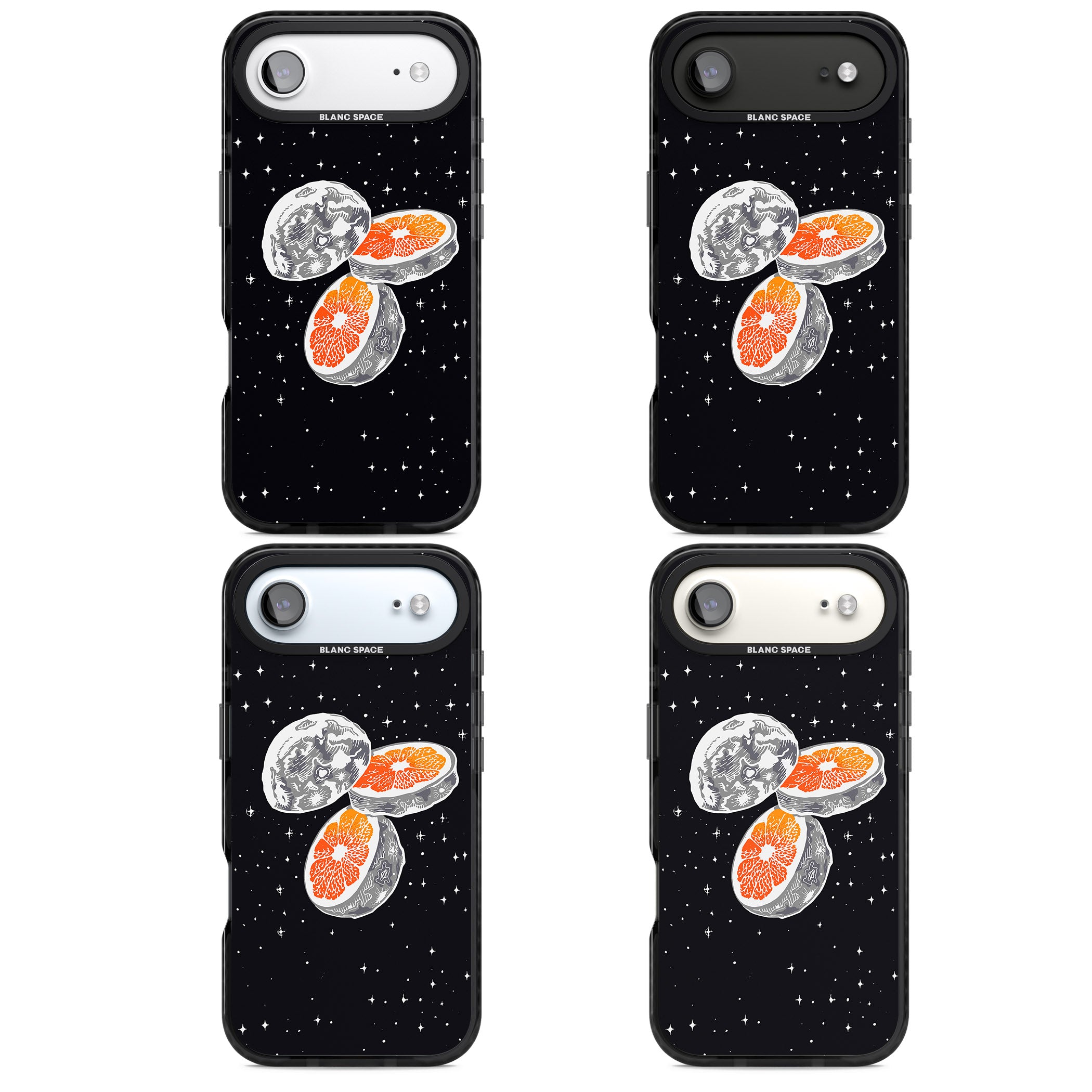 Blood Orange Moon iPhone 17 Air Impact Black Phone Case APT Impact Protection