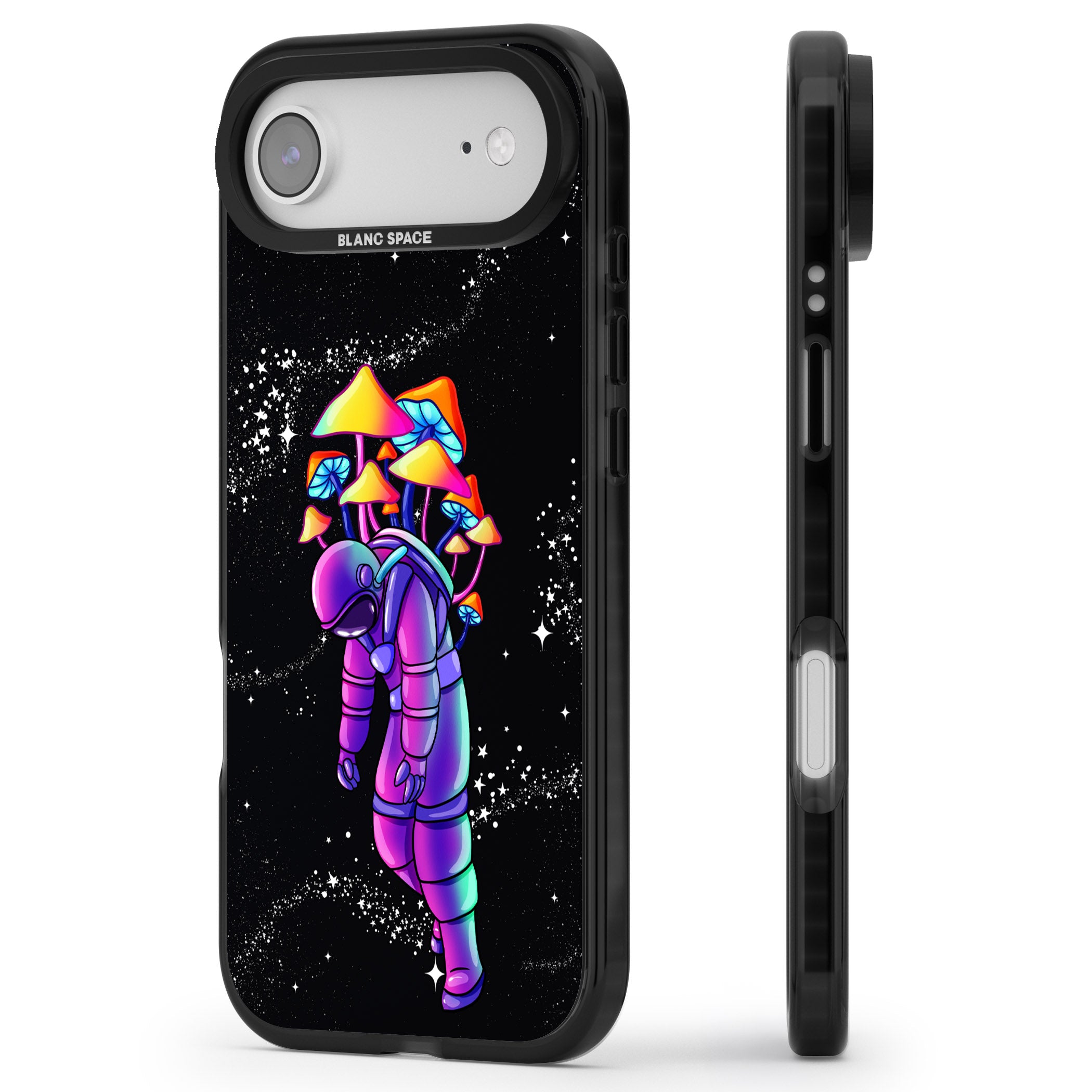 Space Mutation iPhone 17 Air Impact Black Phone Case Side Profile