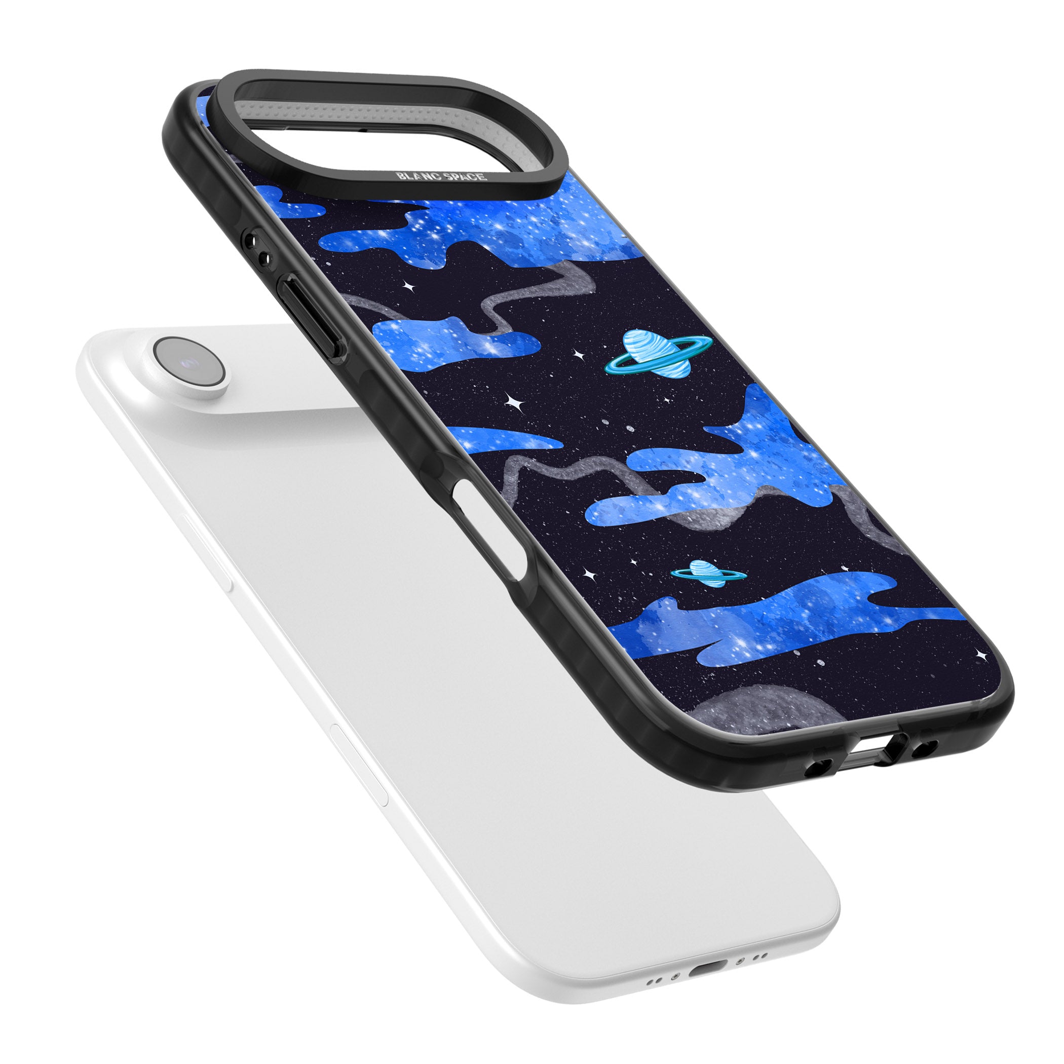 Blue Galaxy iPhone 17 Air Impact Black Phone Case Colours