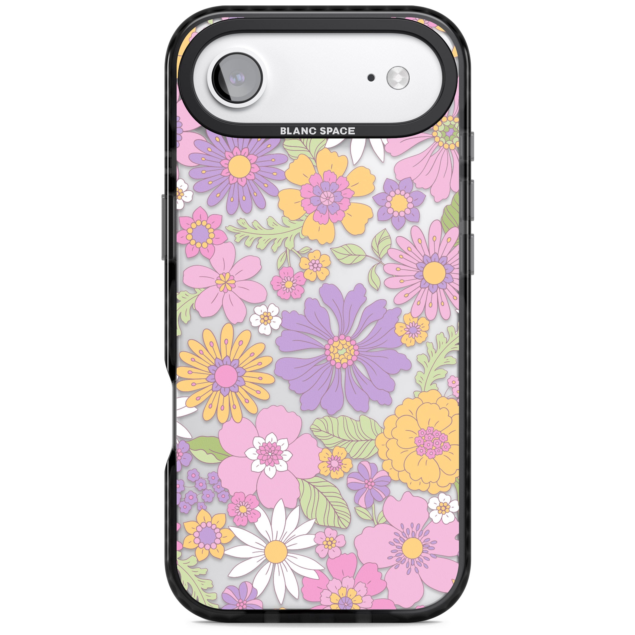 Soft Flower Mix iPhone 17 Air Impact Black Phone Case
