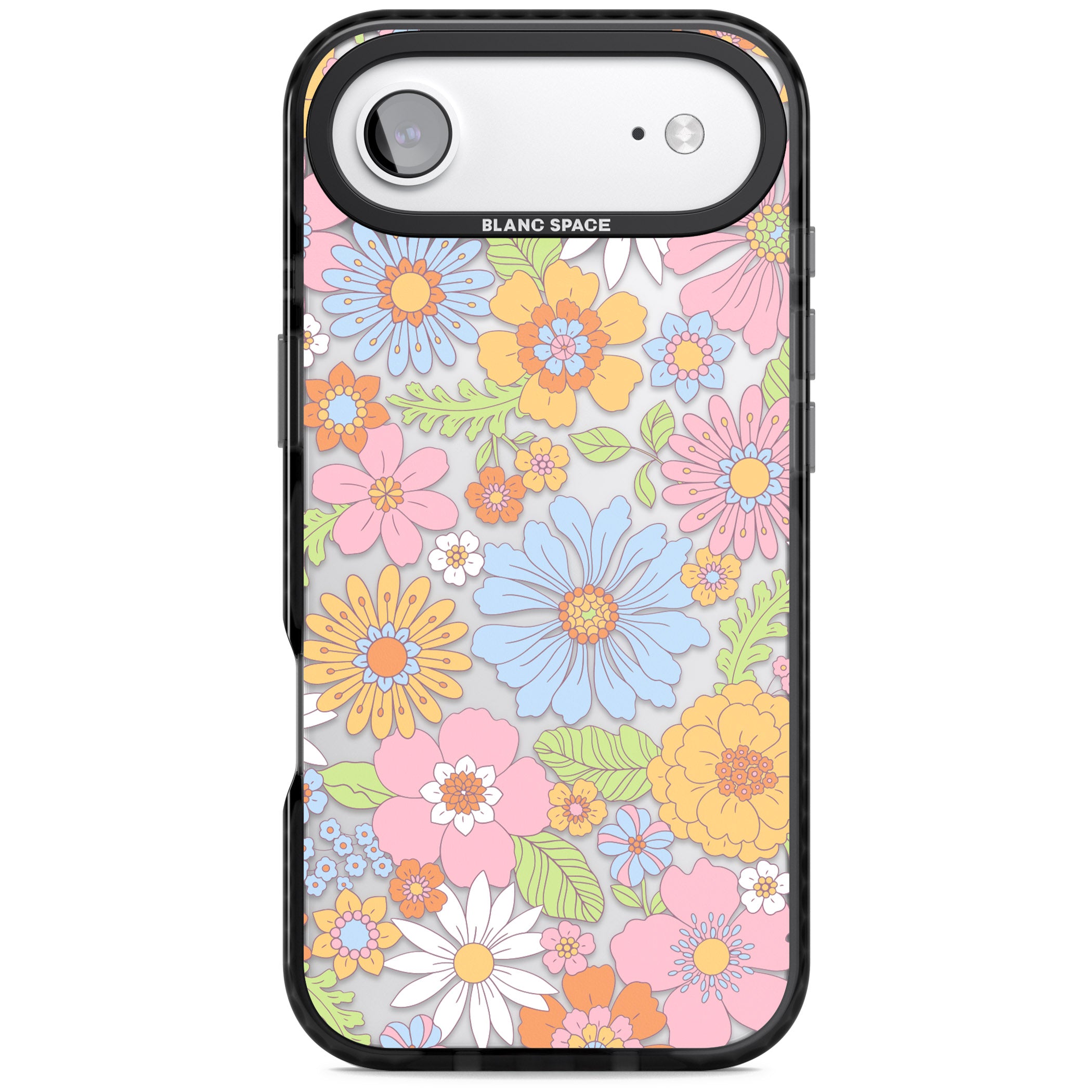 Pastel Flower Pattern iPhone 17 Air Impact Black Phone Case