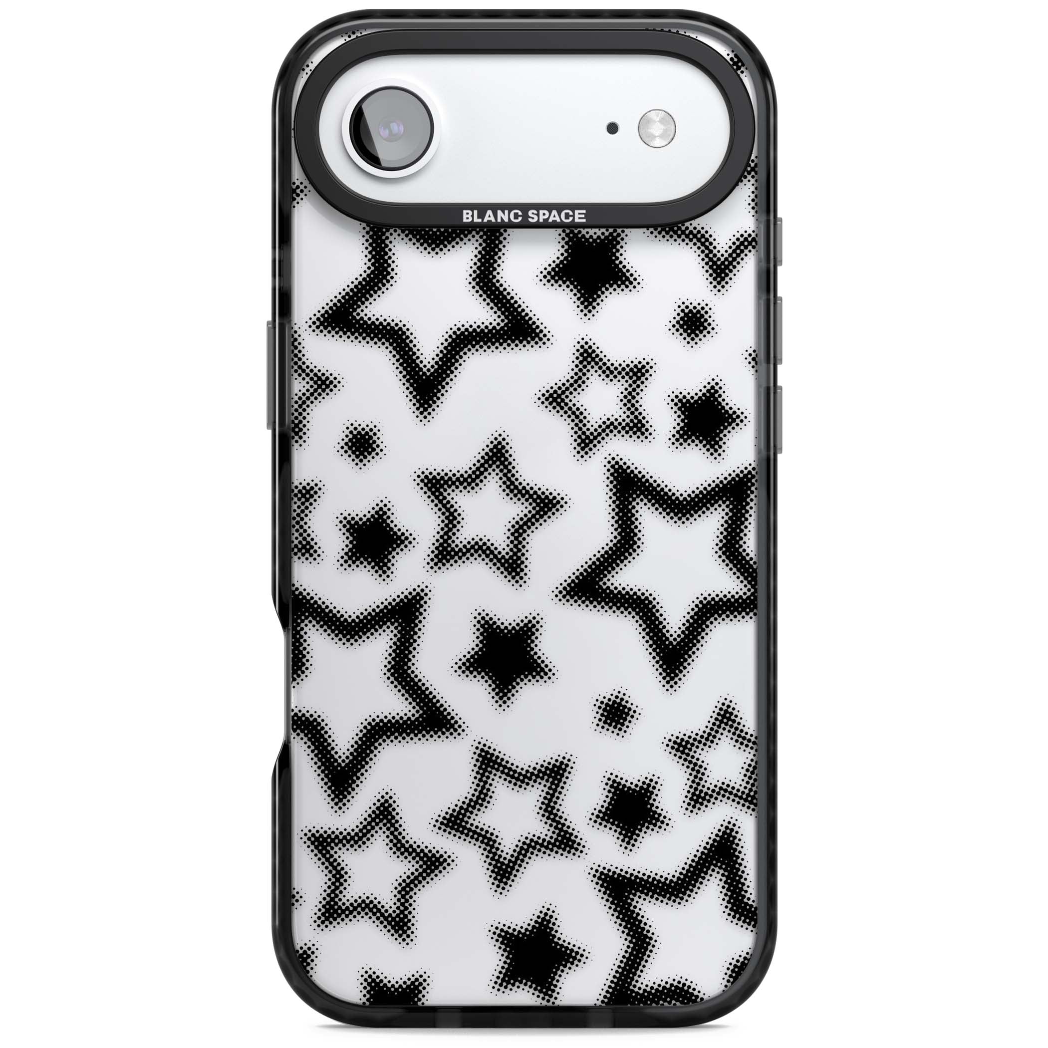 Black Halftone Stars (Clear)