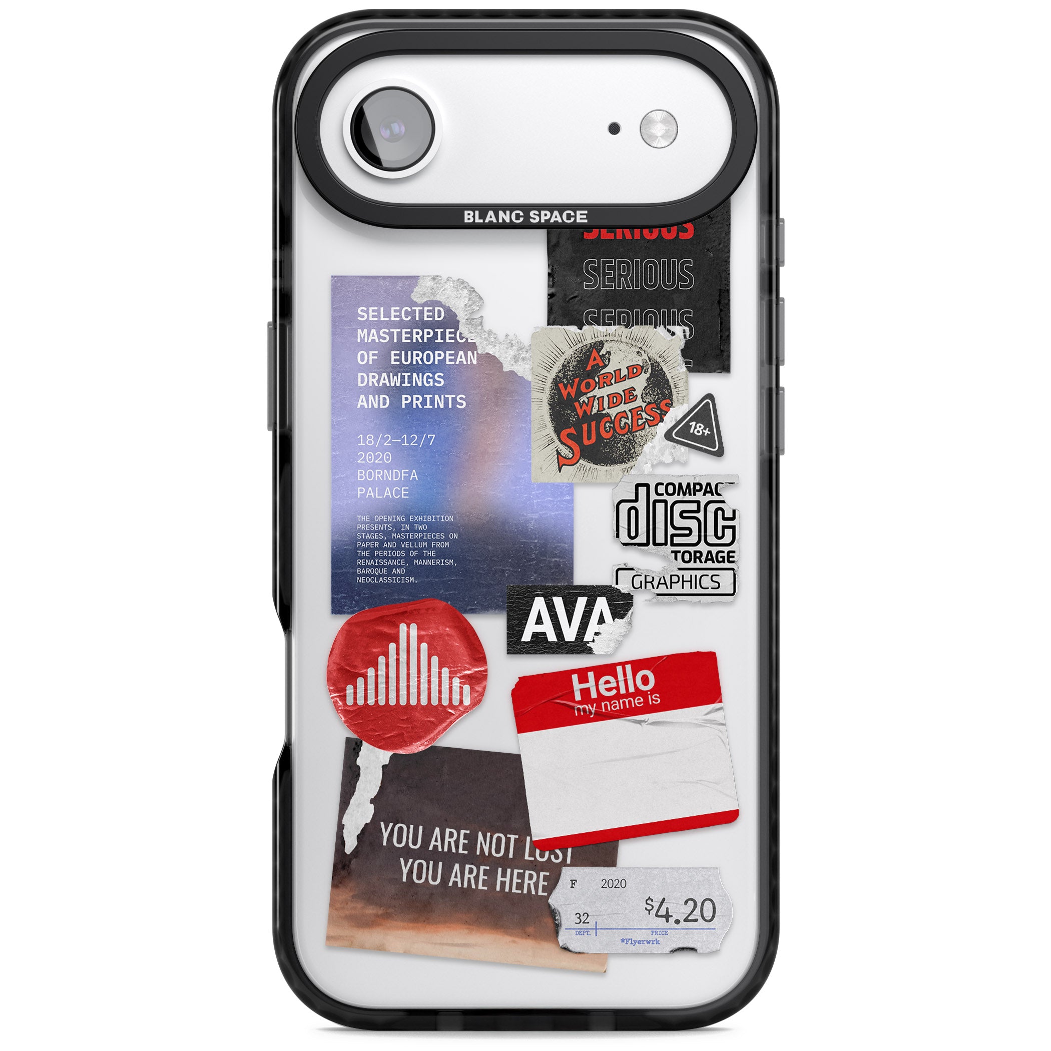 Red & Black Sticker Mix iPhone 17 Air Impact Black Phone Case