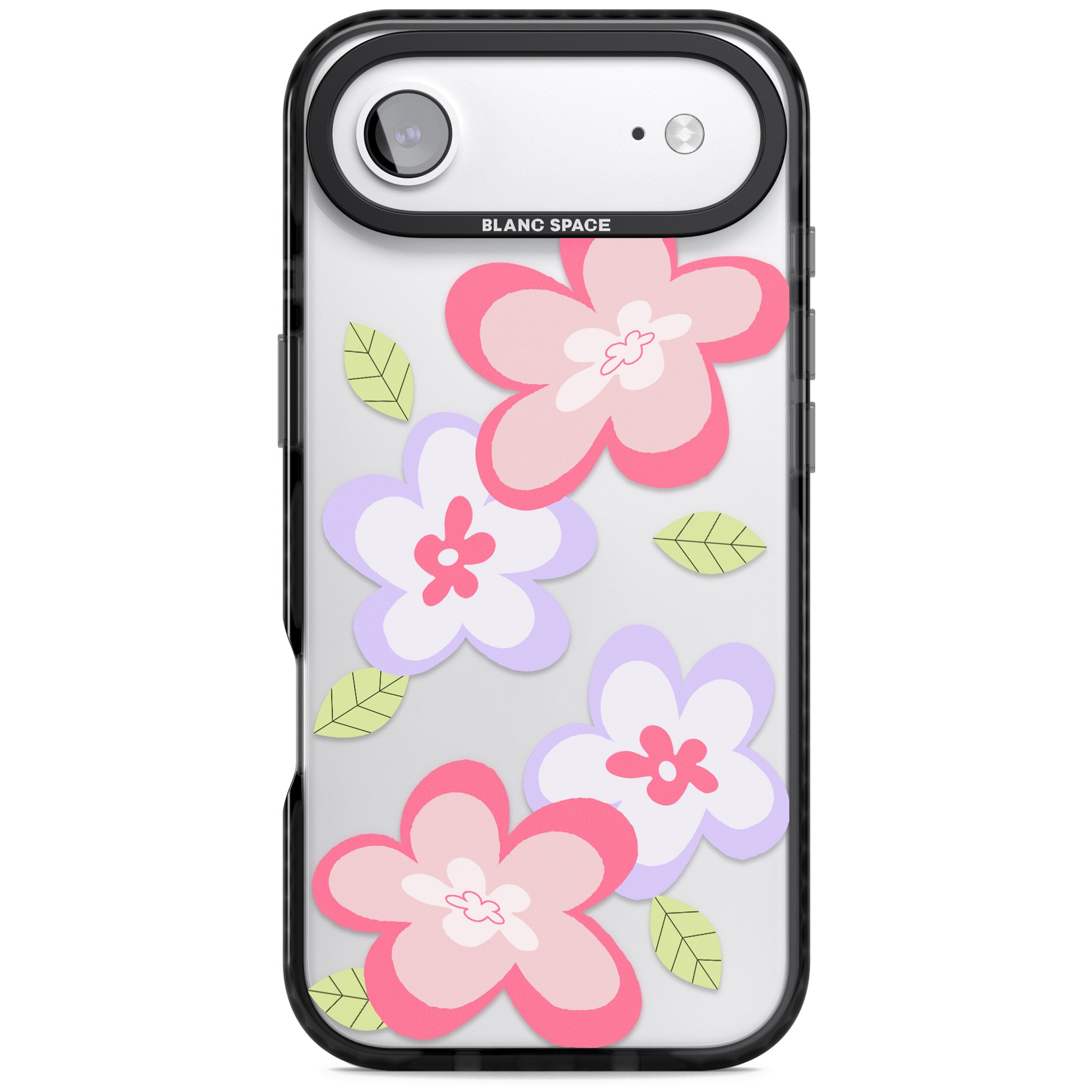 Funky Flowers iPhone 17 Air Impact Black Phone Case
