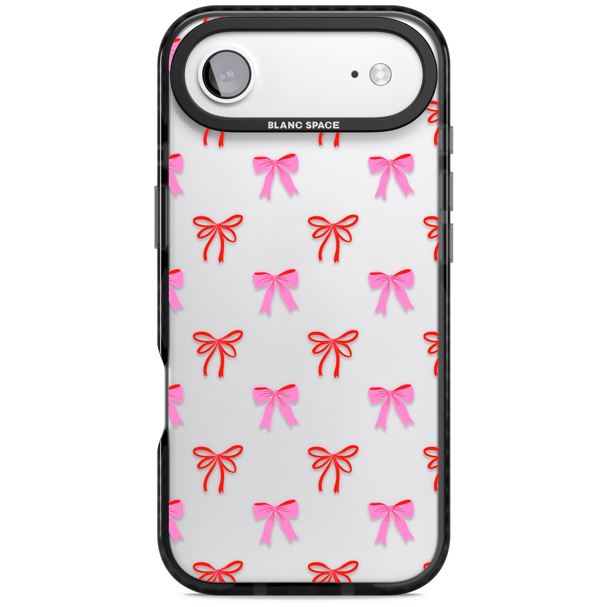 Cute Bow Pattern iPhone 17 Air Impact Black Phone Case