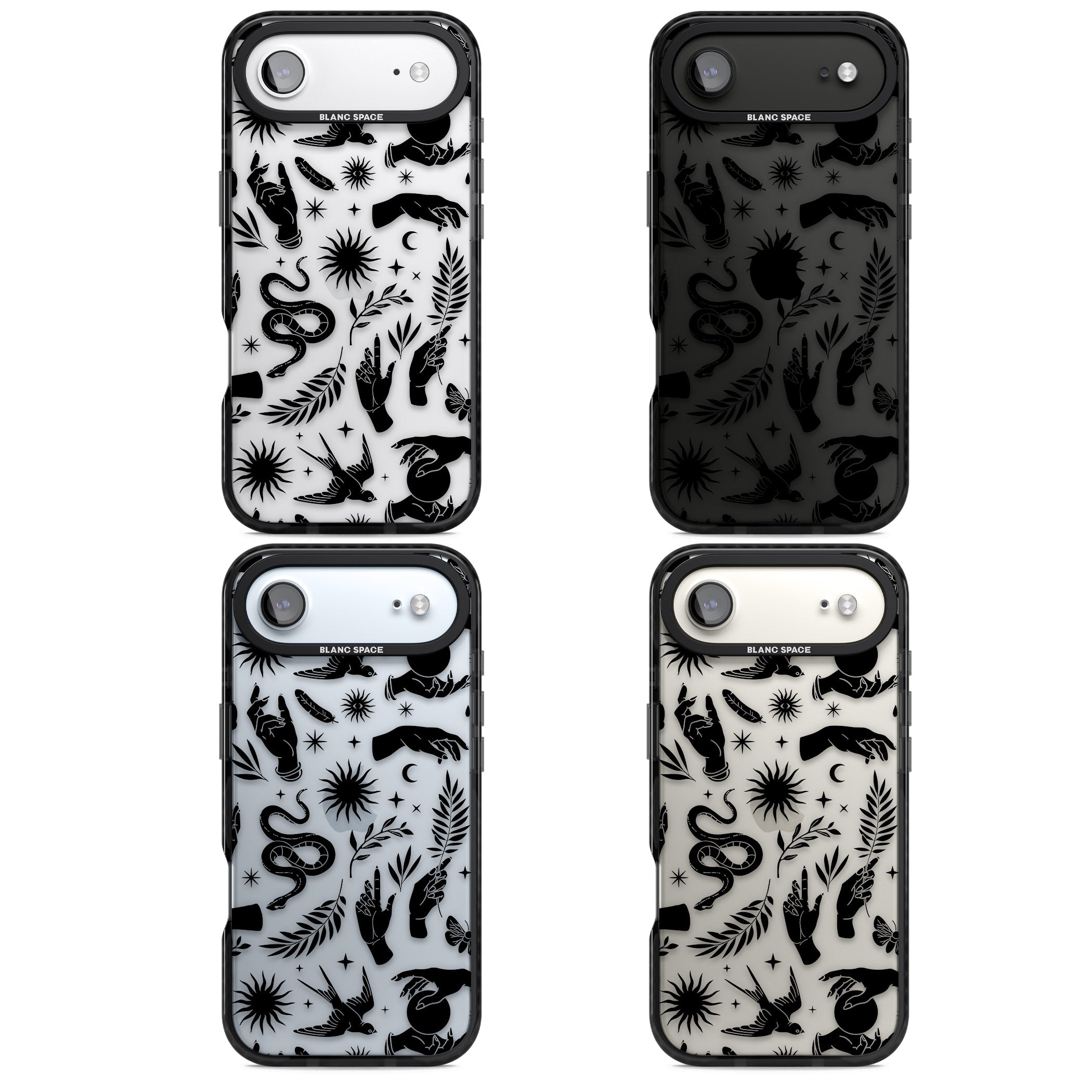 Celestial Pattern (Black) iPhone 17 Air Impact Black Phone Case APT Impact Protection