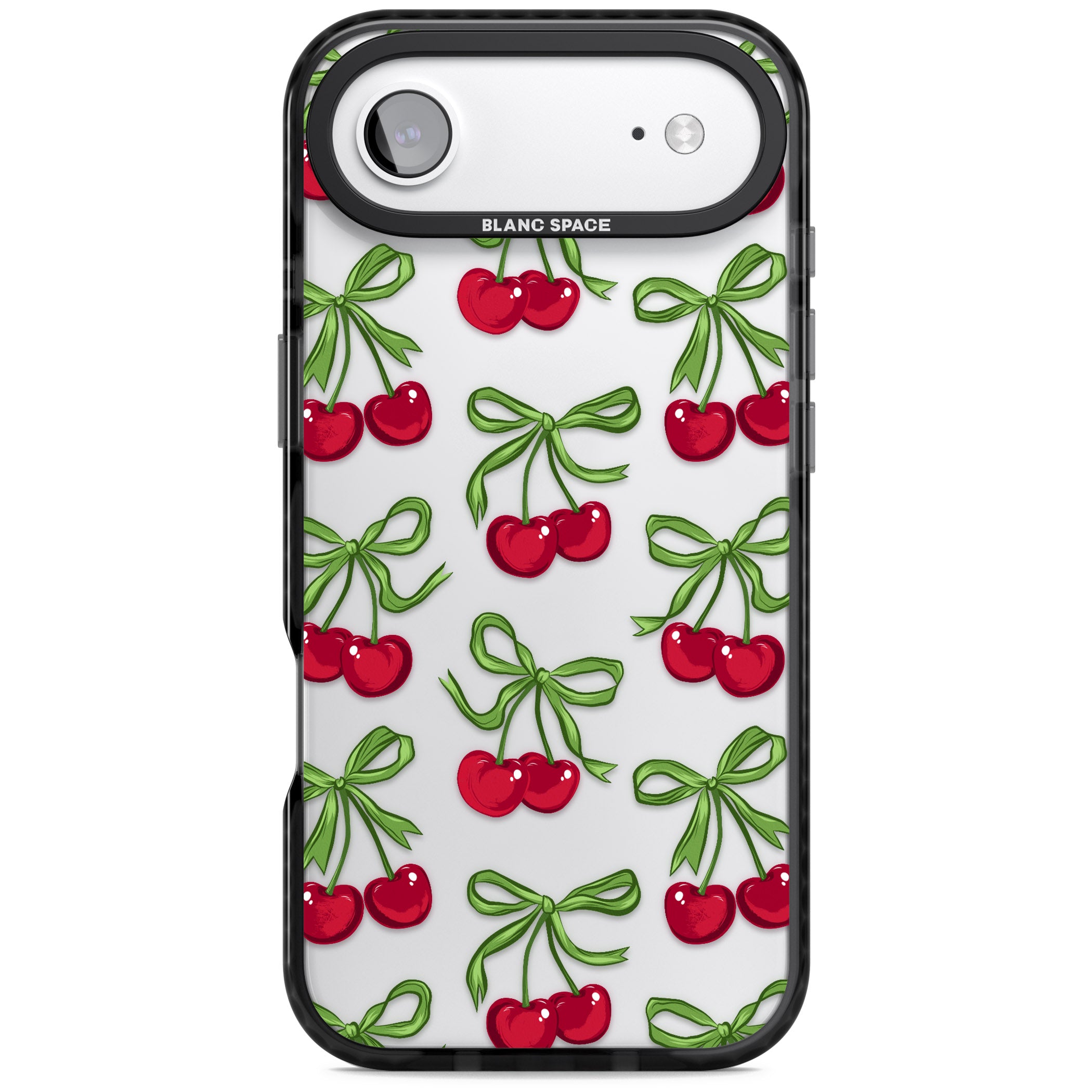 Cherry Bows iPhone 17 Air Impact Black Phone Case