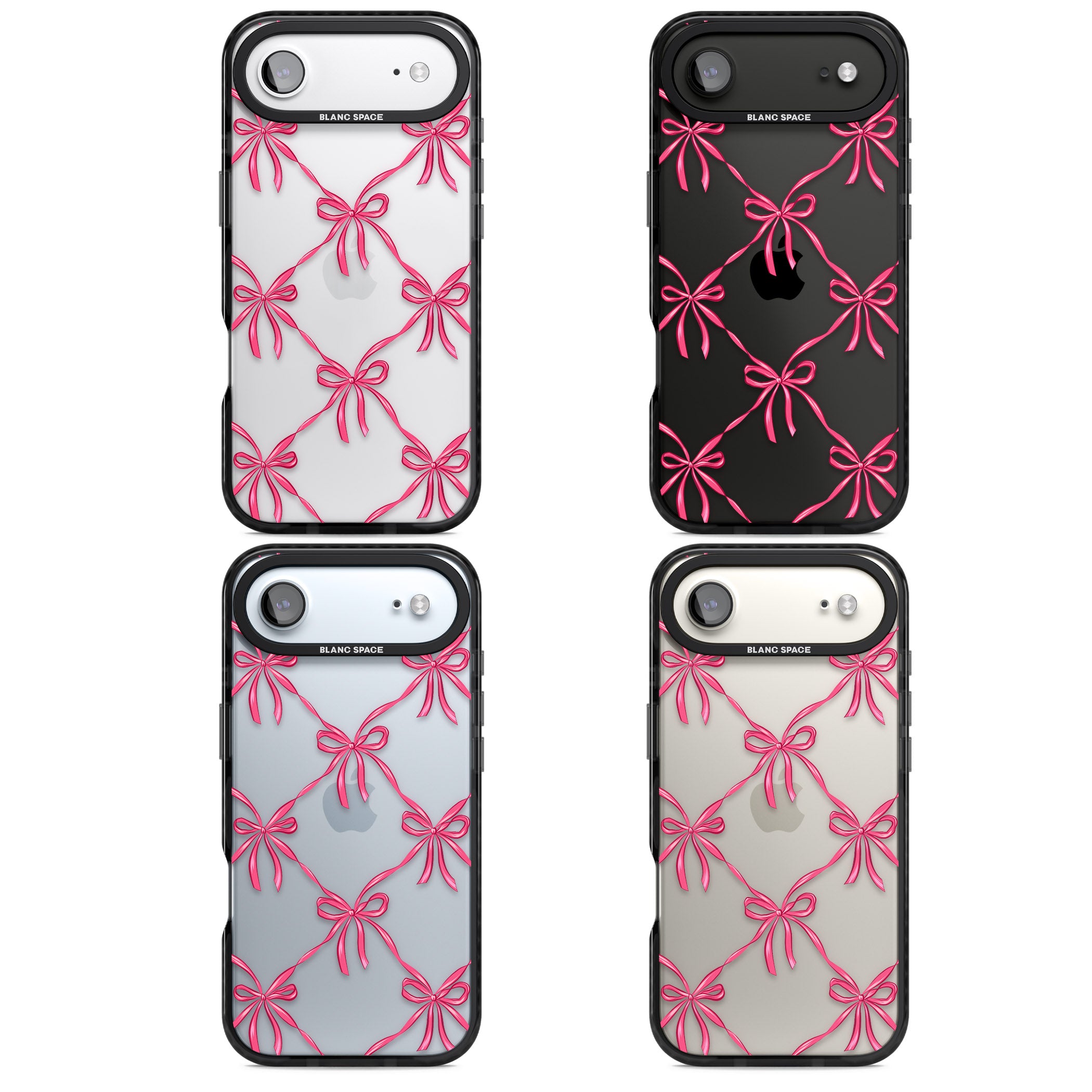 Bow Knots iPhone 17 Air Impact Black Phone Case APT Impact Protection
