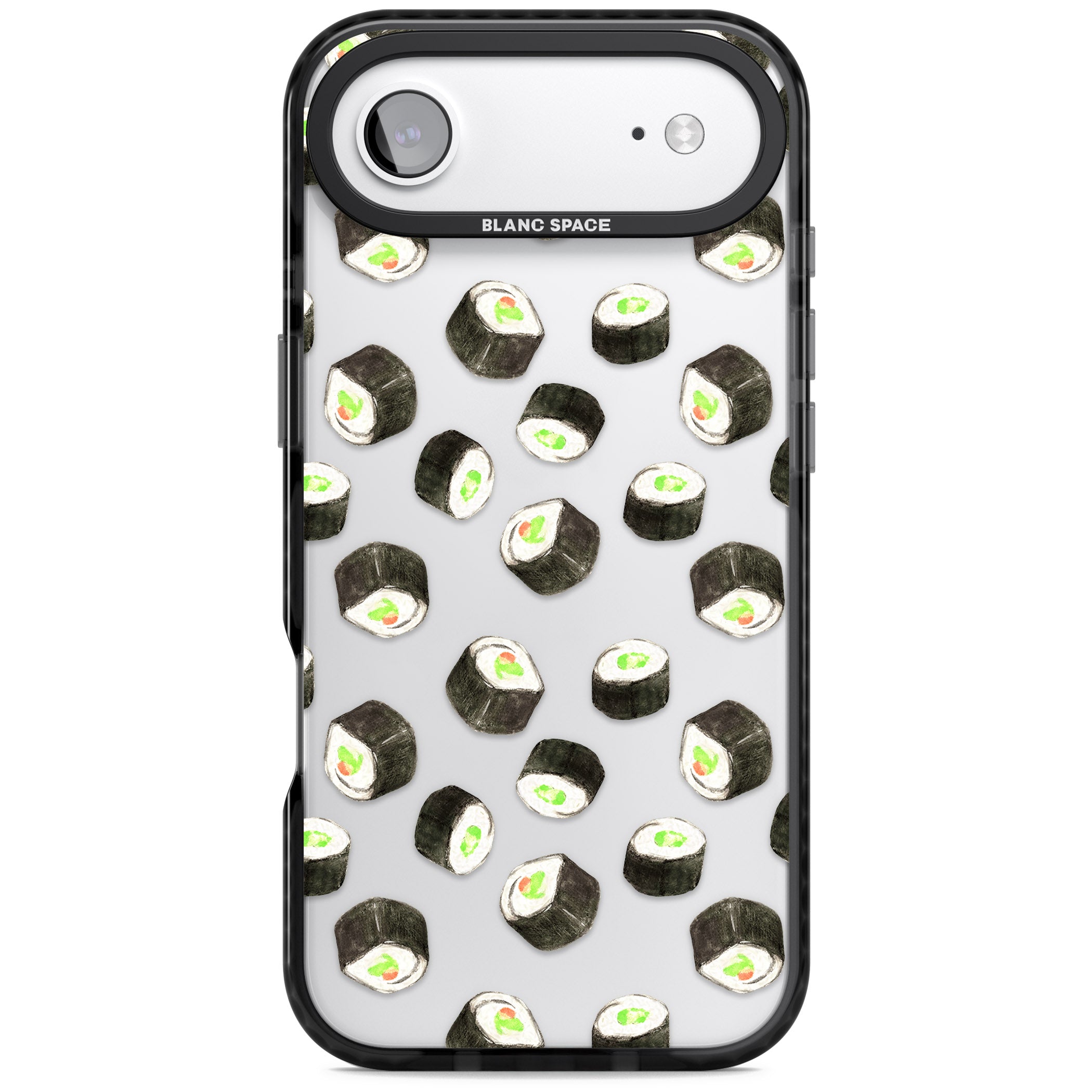 Sushi Pattern iPhone 17 Air Impact Black Phone Case