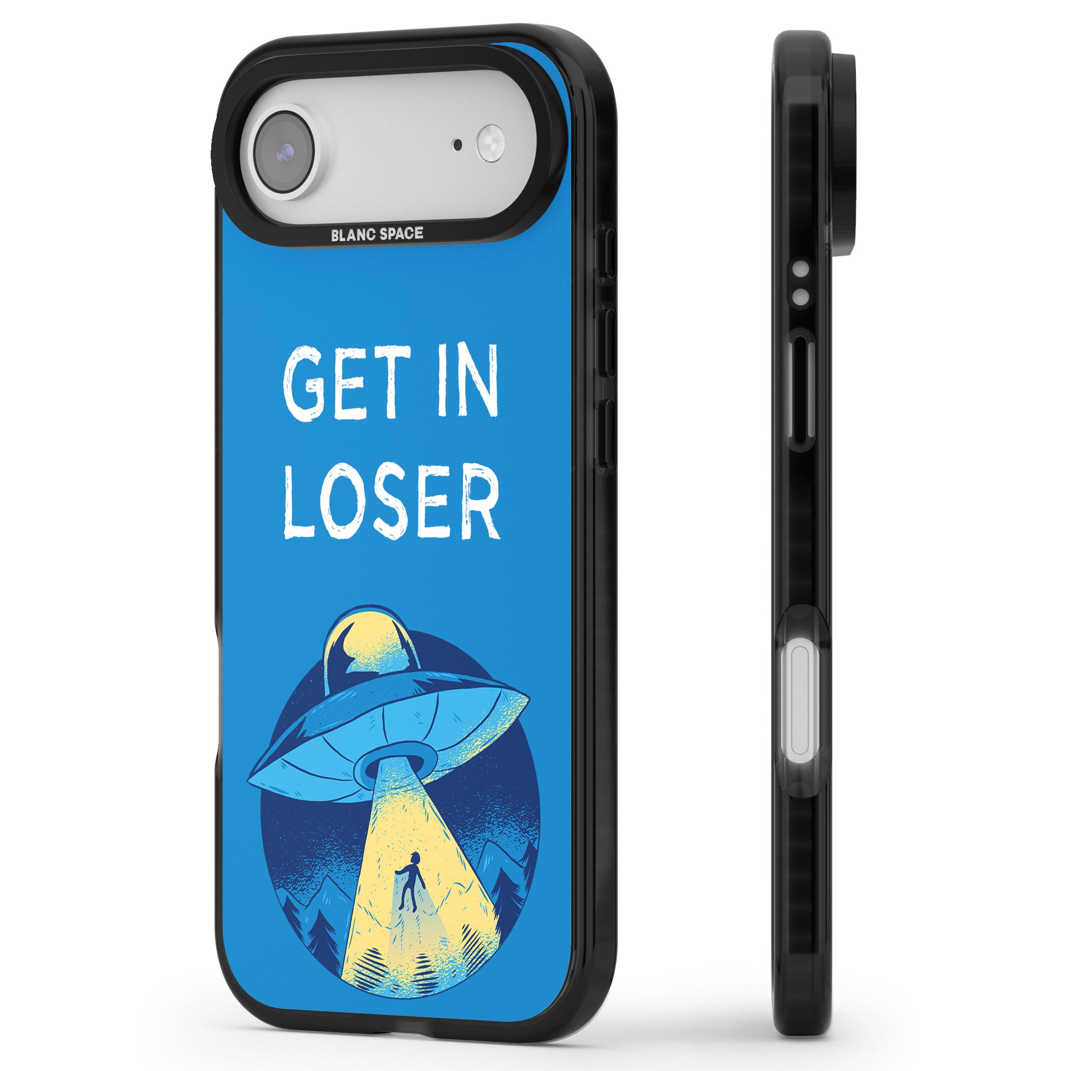 Get In Loser Ufo iPhone 17 Air Impact Black Phone Case Side Profile