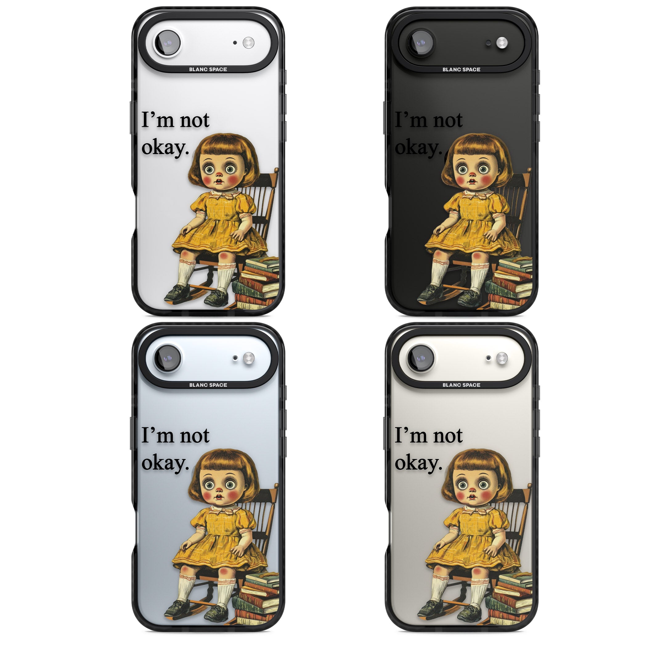 Im Not Okay iPhone 17 Air Impact Black Phone Case APT Impact Protection